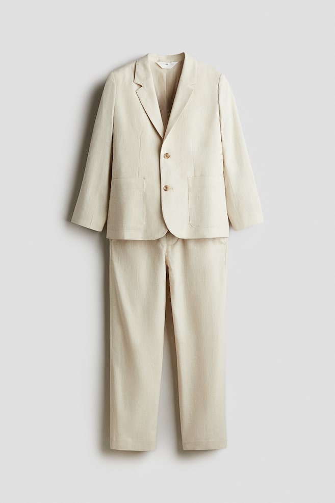 Costume en lin mélangé - Beige clair - 1