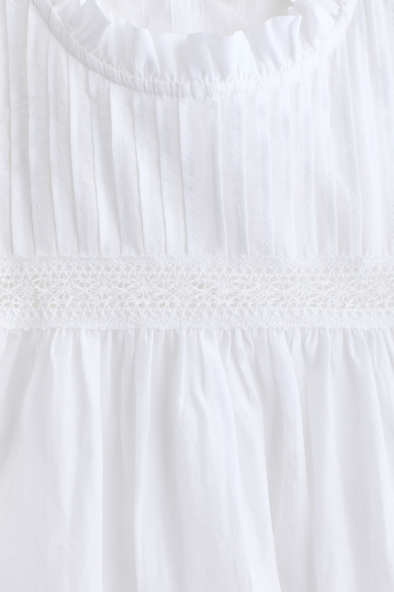 Женская блузка H&M Ruffle-Trimmed Blouse, цвет: Белый — фото 6