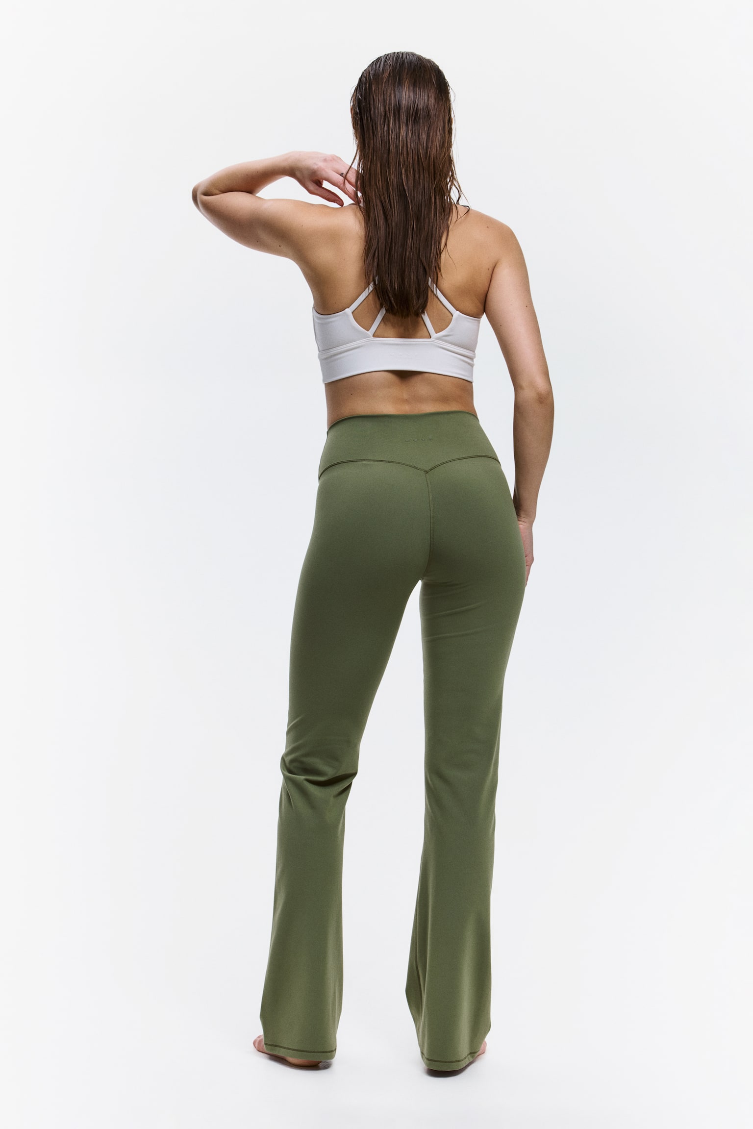 Rozszerzane legginsy do jogi SoftMove™ - Oliwkowozielony/Czarny/Ciepły brąz/Czekoladowośliwkowy/Granatowy/Pastelowy róż/Ciemnoszary/Antyczny róż/Śliwkowofioletowy/Brzoskwiniowobeżowy/Sztormowy błękit - 5