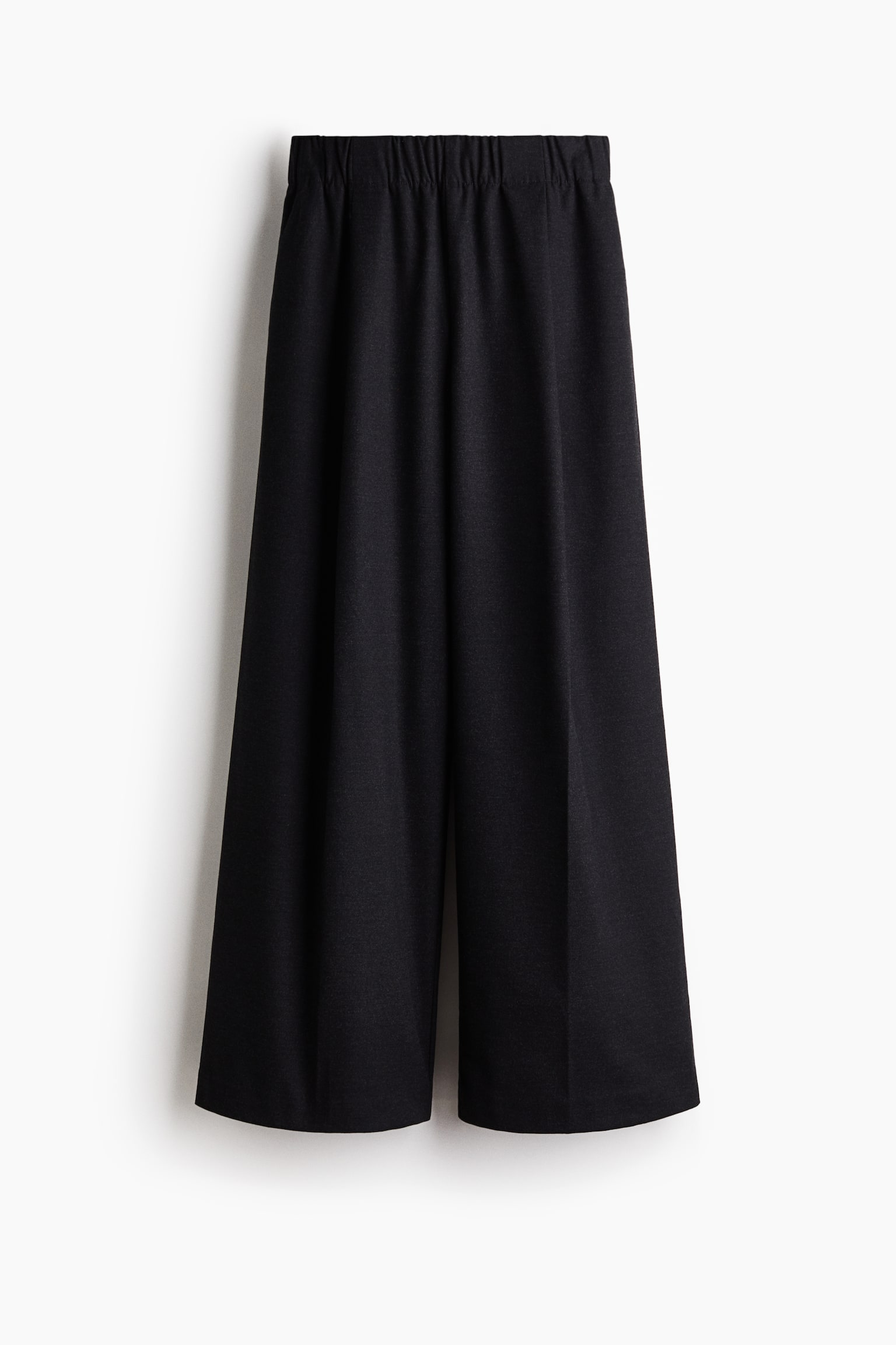 Wide pull-on trousers - Dark grey/Beige/Dark brown/Pinstriped - 2