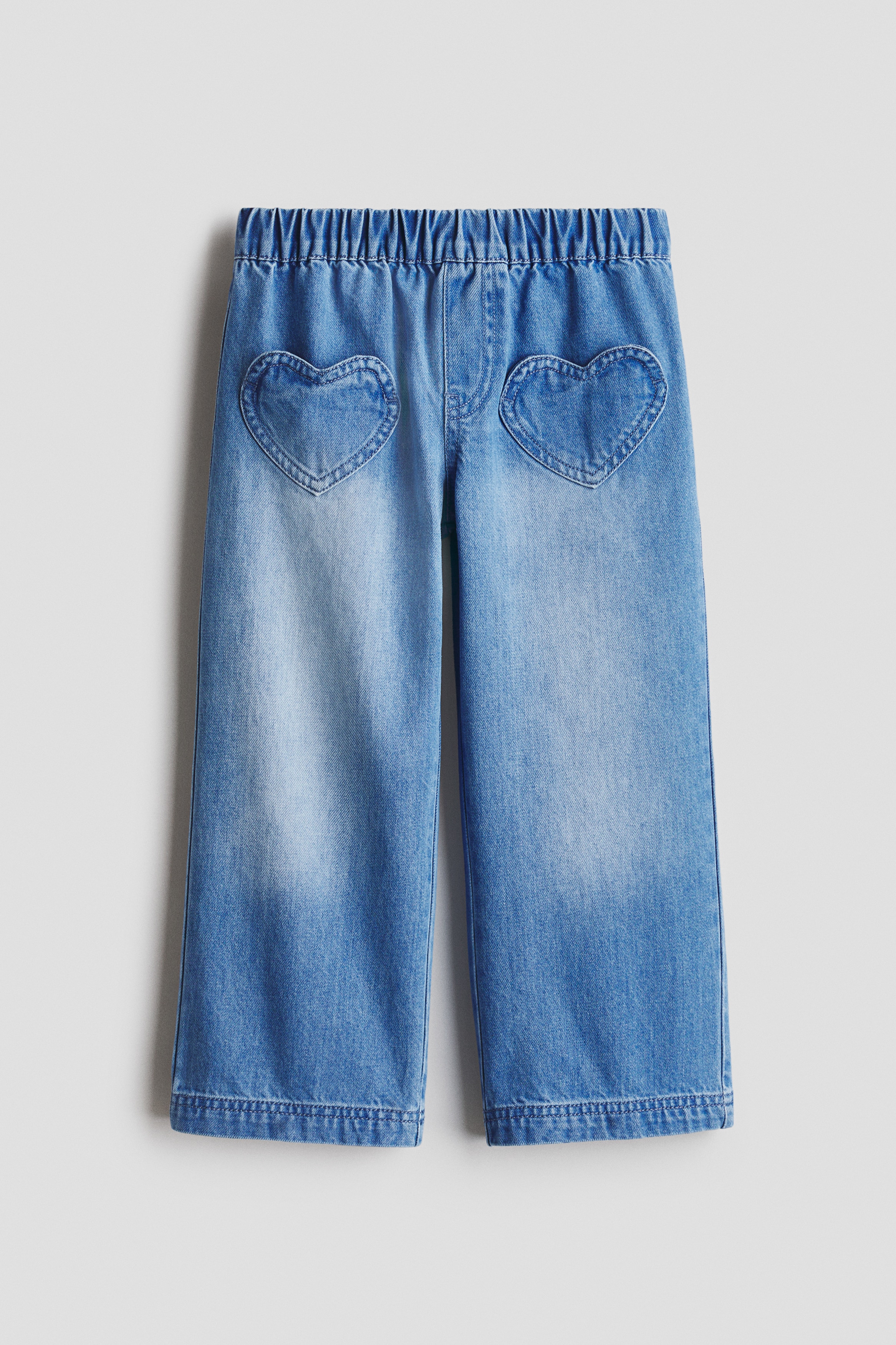 Wide-leg denim trousers - Denim blue