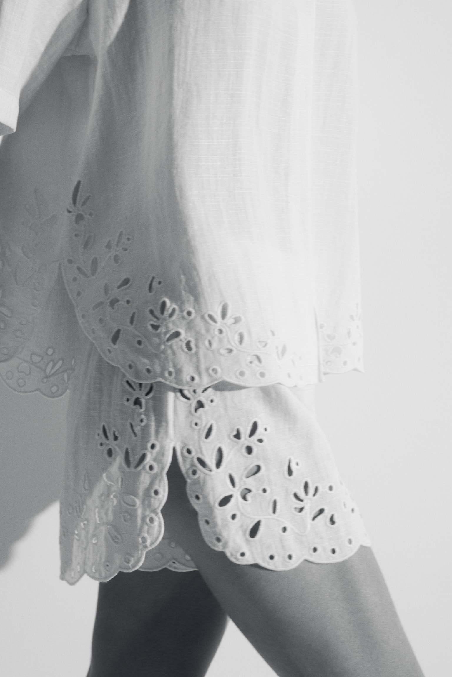 Broderie anglaise shorts - Crème - 6