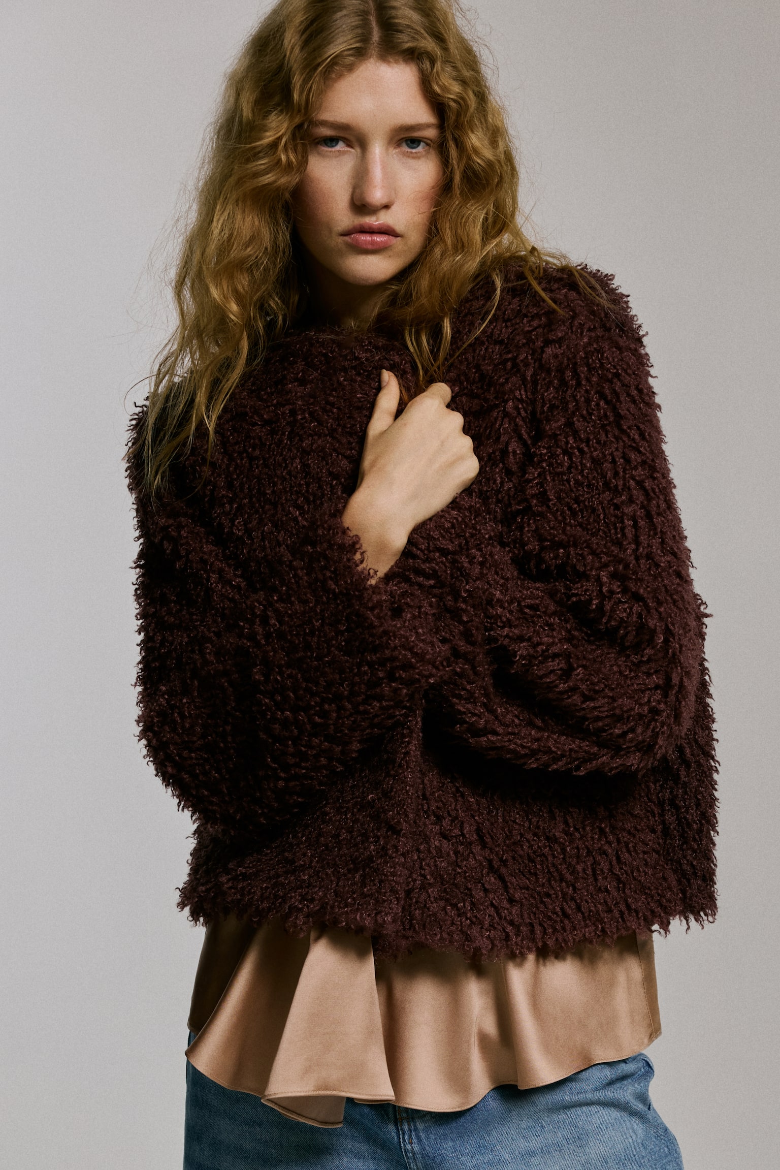 Jacket - Dark brown/Light beige - 1