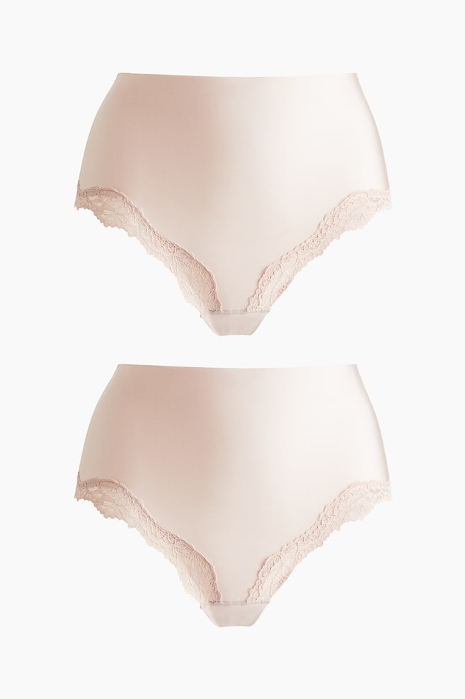Pack de 2 bragas de microfibra - Rosa empolvado/Negro - 1