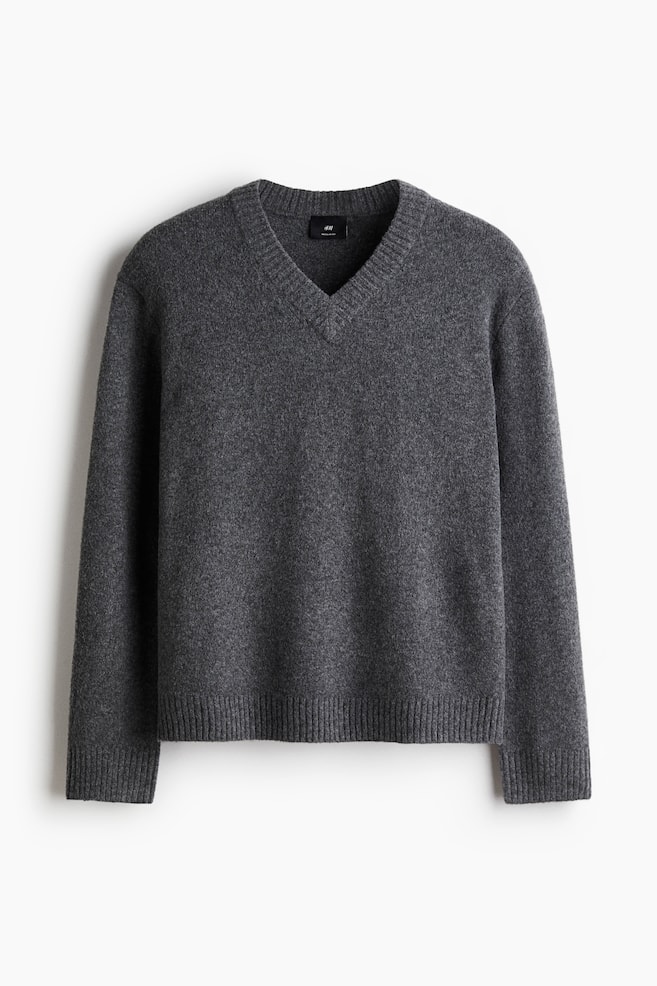 Pull Regular Fit - Gris foncé - 1