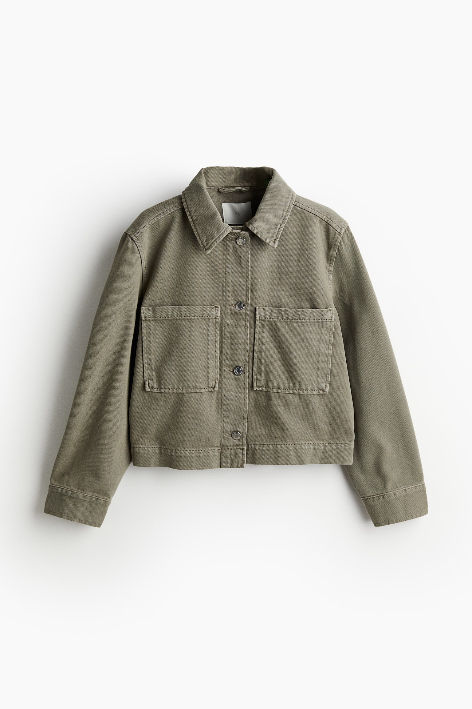 Veste courte en twill - Vert kaki - 2