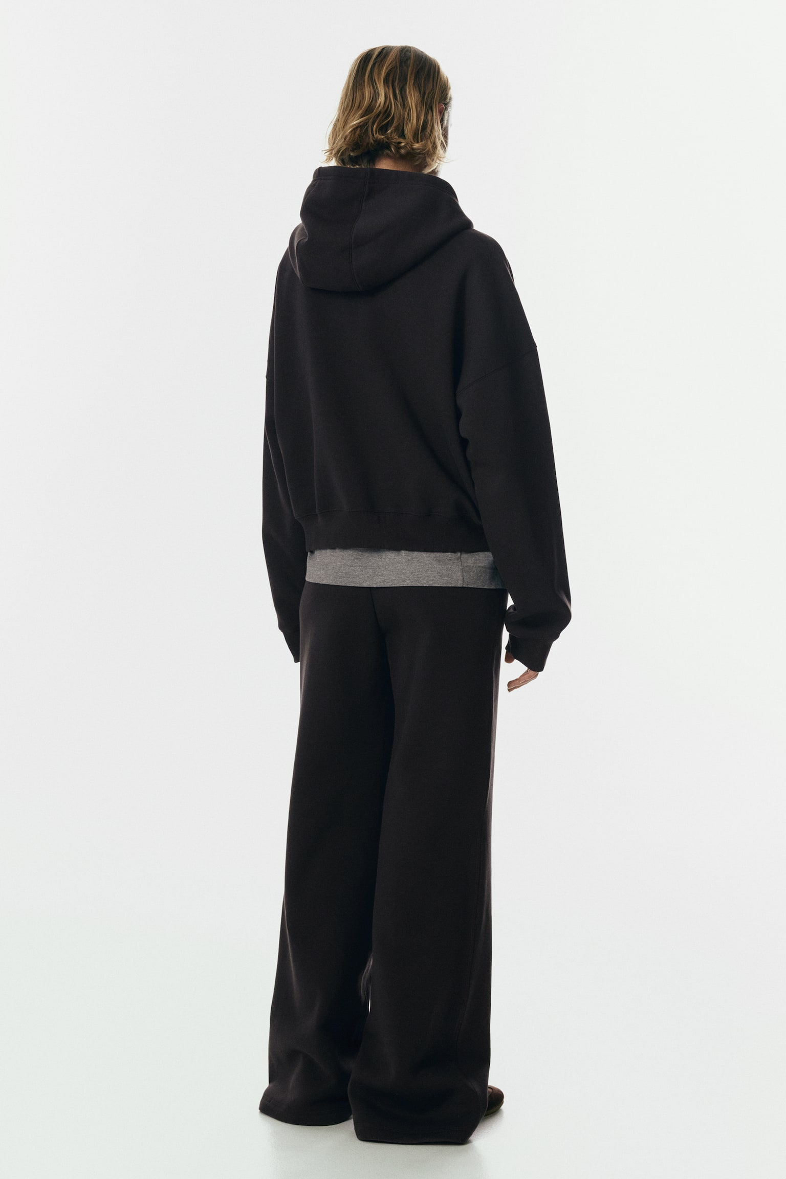 Flared Sweatpants - Black/Gray melange/Brown/Dark purple - 5