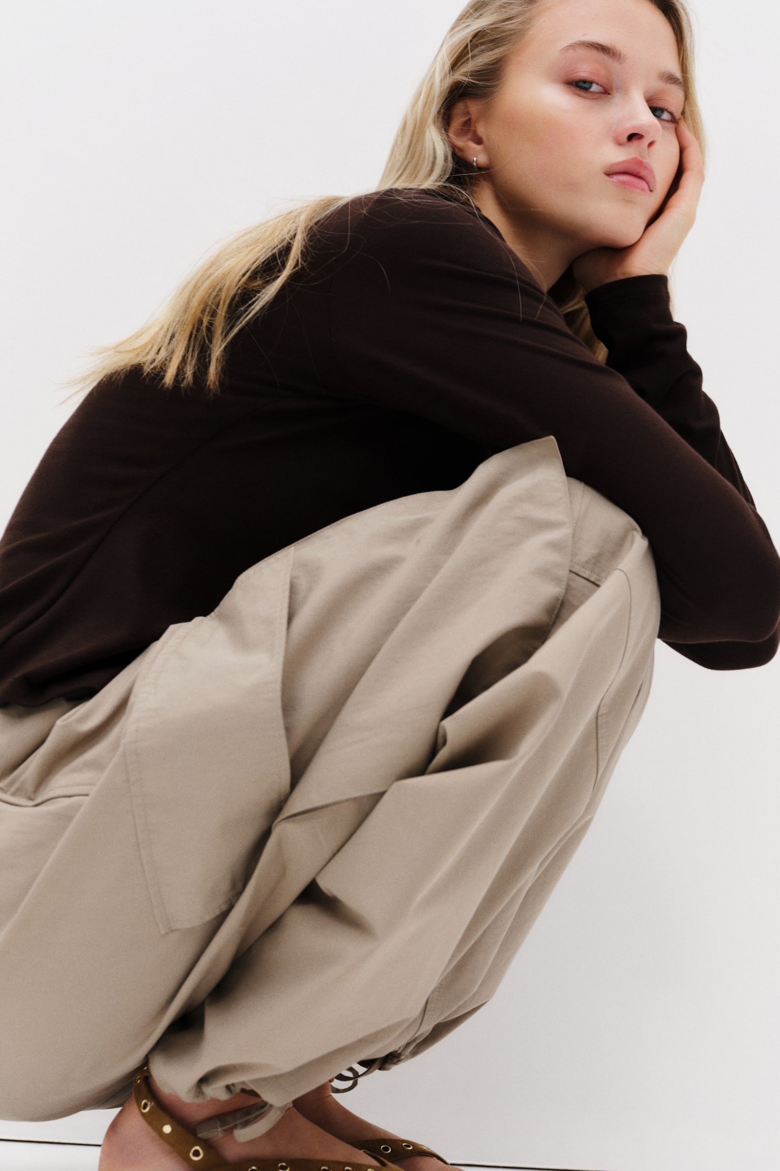 Jersey cardigan - Dark brown/Black/Dark grey marl - 3