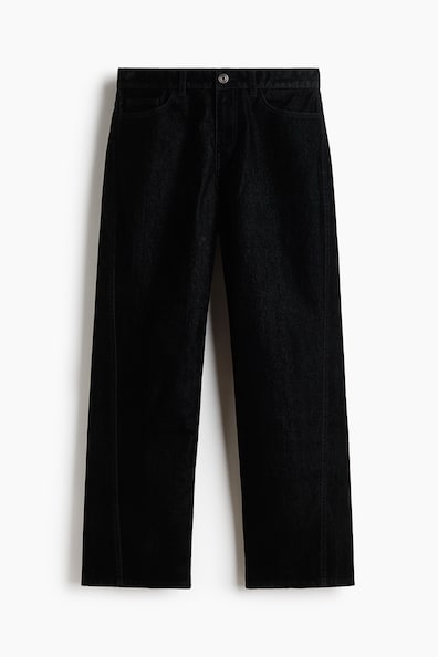 Relaxed Fit Flocked twill trousers