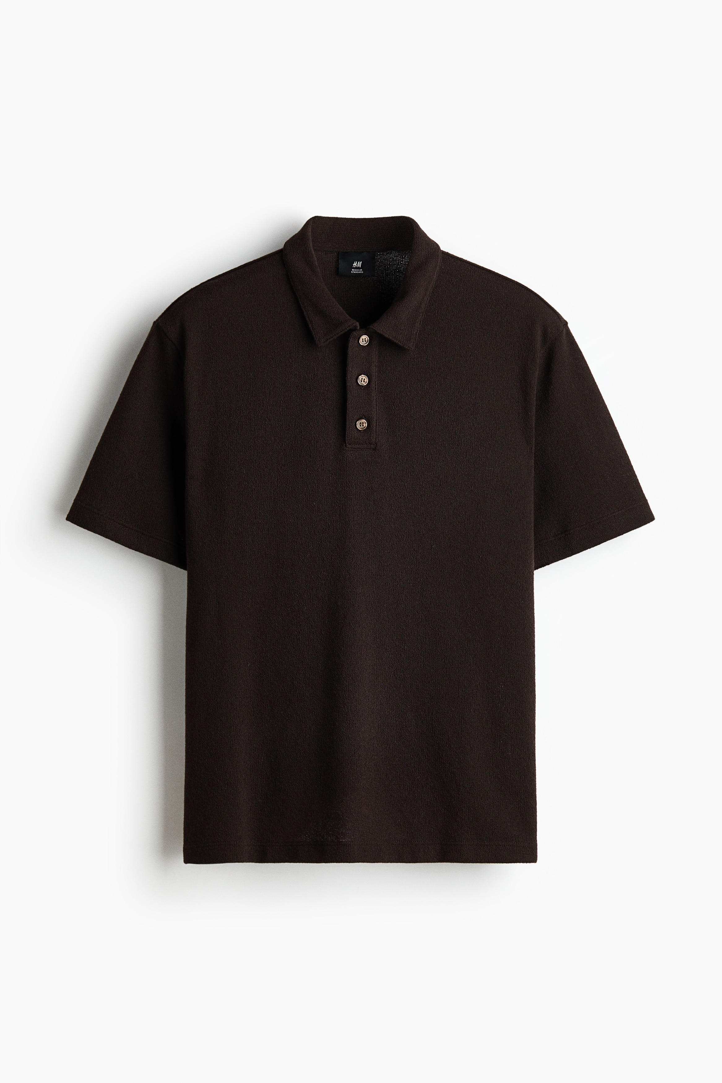 Regular Fit Polo Shirt - Dark brown/Dark blue/Cream