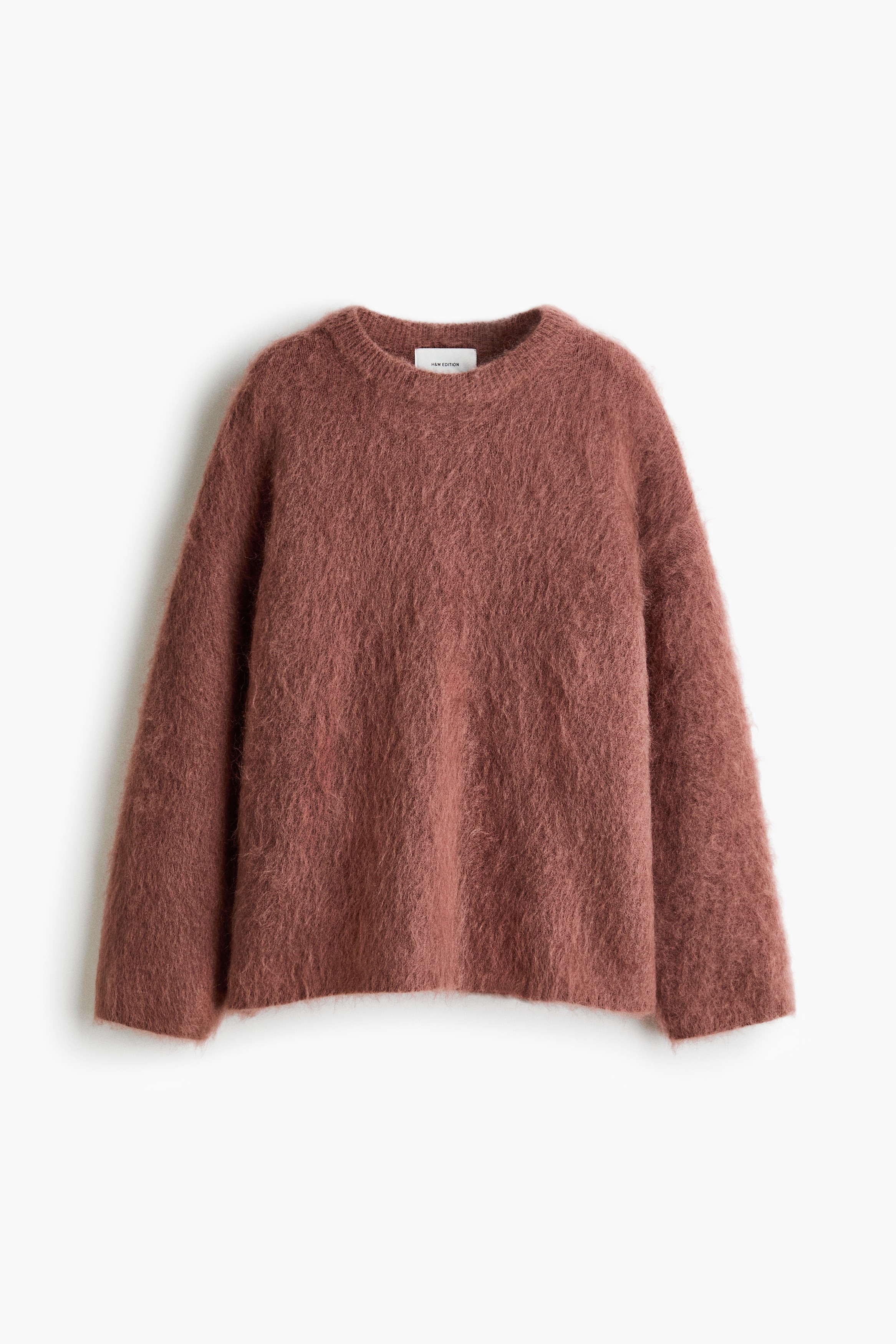 Oversized tröja i mohairmix - Dimbrun/Ljusbeige/Mörkgrå/Grön/Bränd orange/Svart/Brun/Mörkbeige/Röd/Klarorange/Senapsgul/Ljusgrå/Vit/Marinblå/Beige