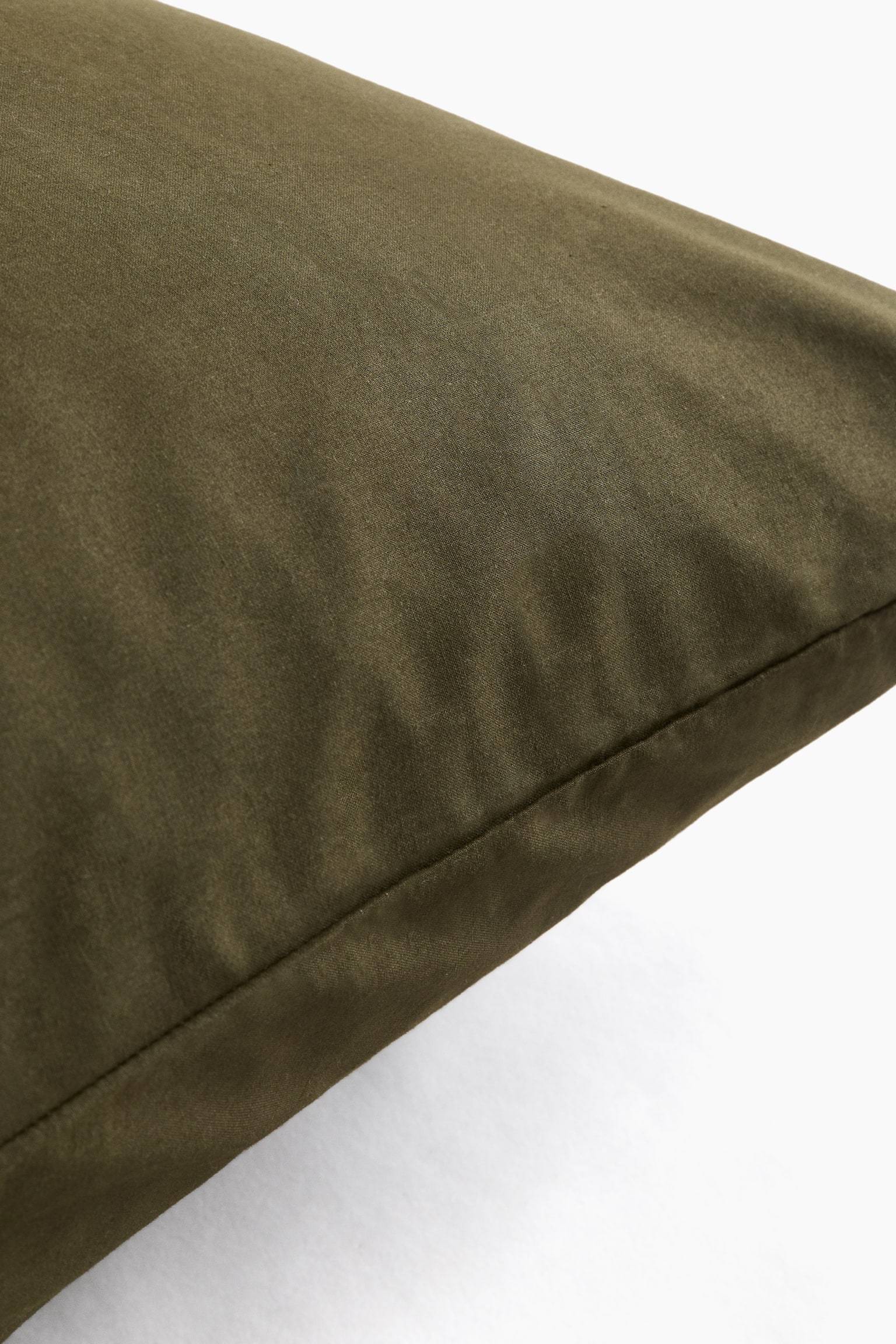 Cotton pillowcase - Dark green/Light dusty beige/Mole/White/Dark green/Olive green/Sage green/Dark brown/Light dusty pink - 2