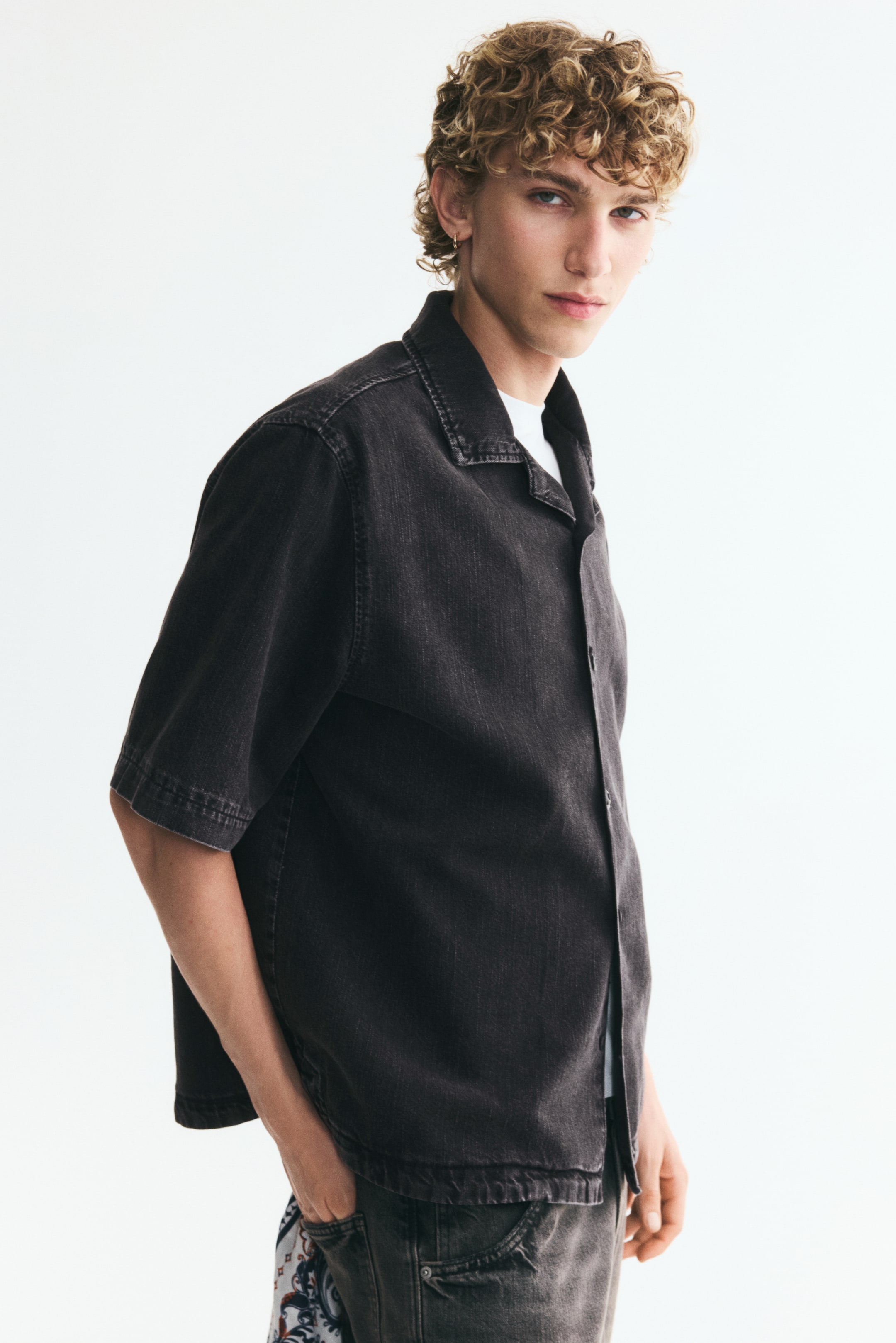 Regular-Fit Denim Resort Shirt