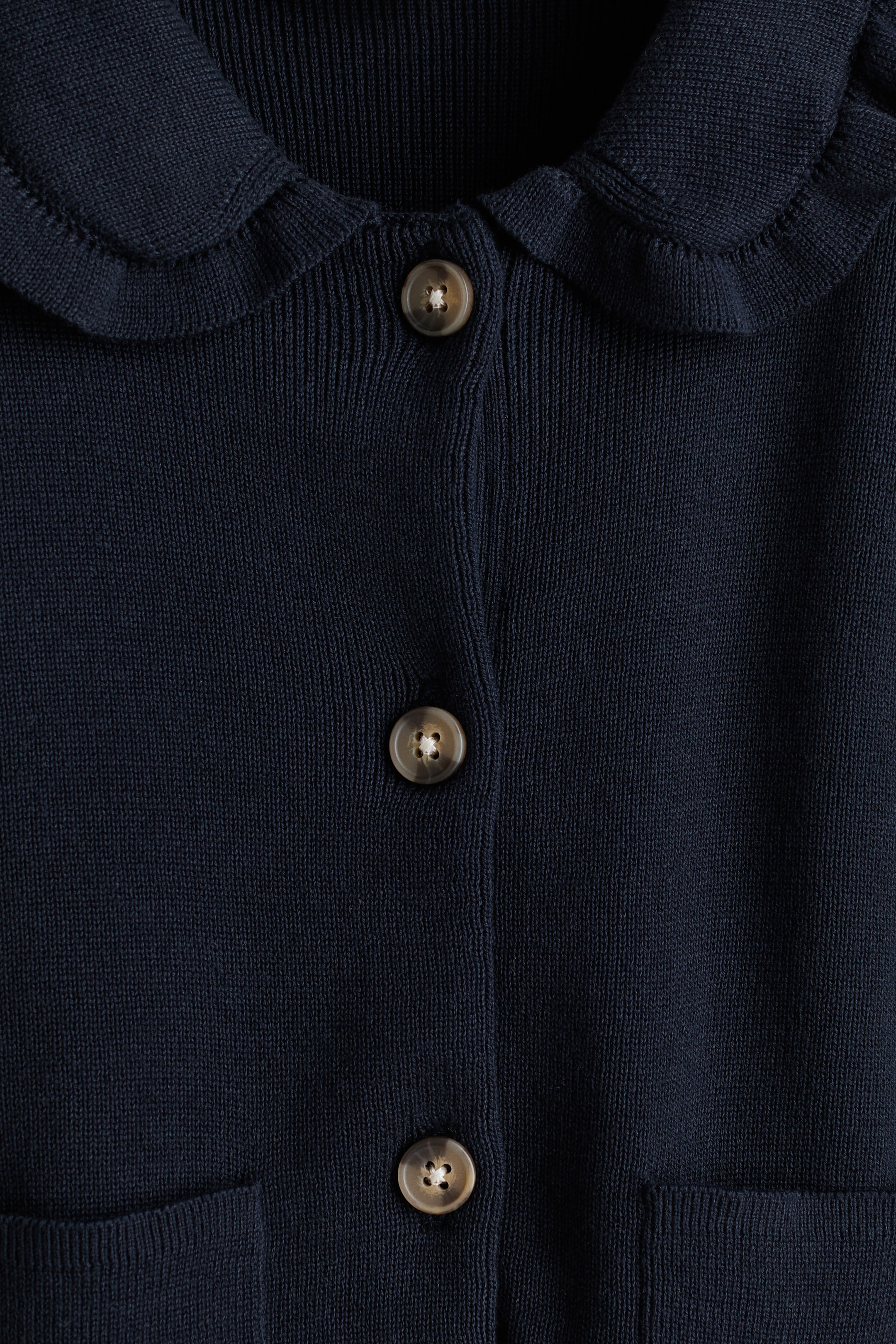 Cotton Cardigan with Collar