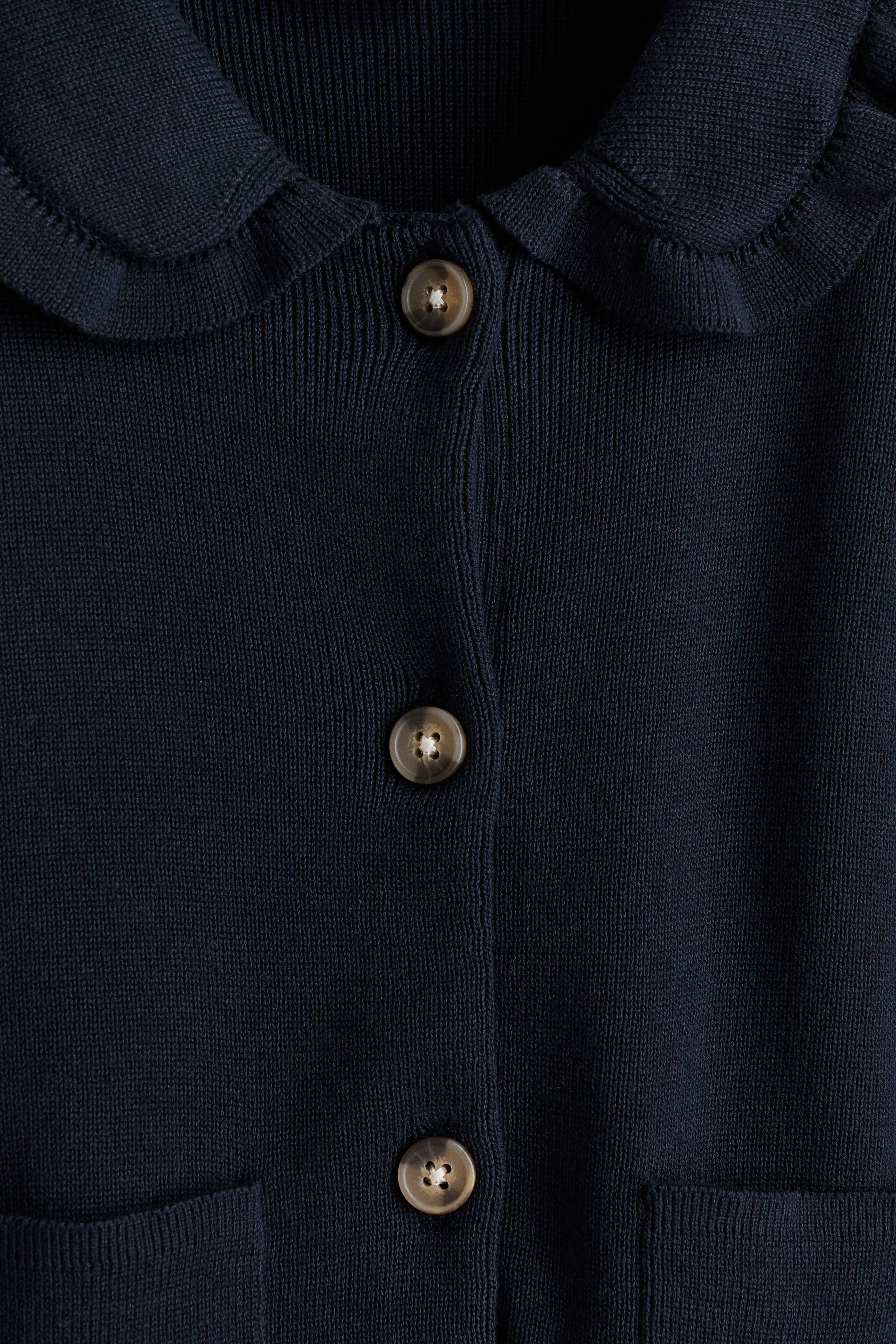 Cotton Cardigan with Collar
