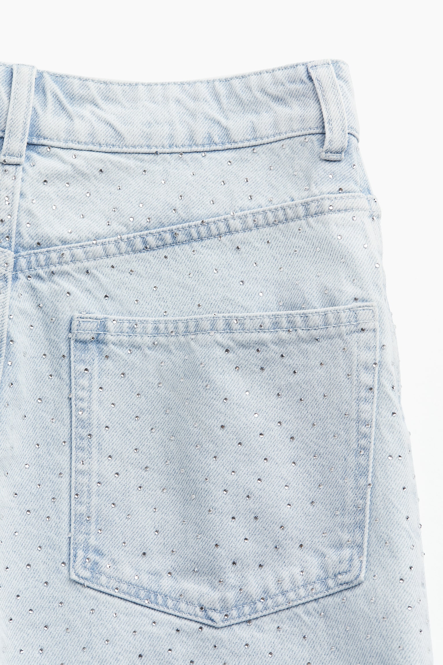 Rhinestone-embellished jeans - Light denim blue - 5