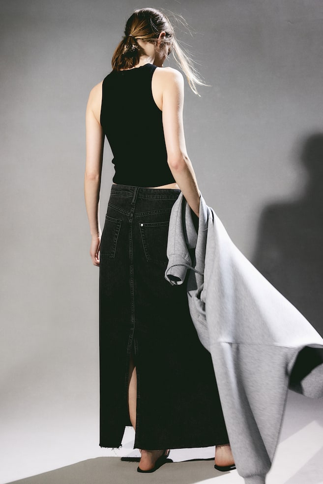 Feather Soft Denim skirt - Black - 6
