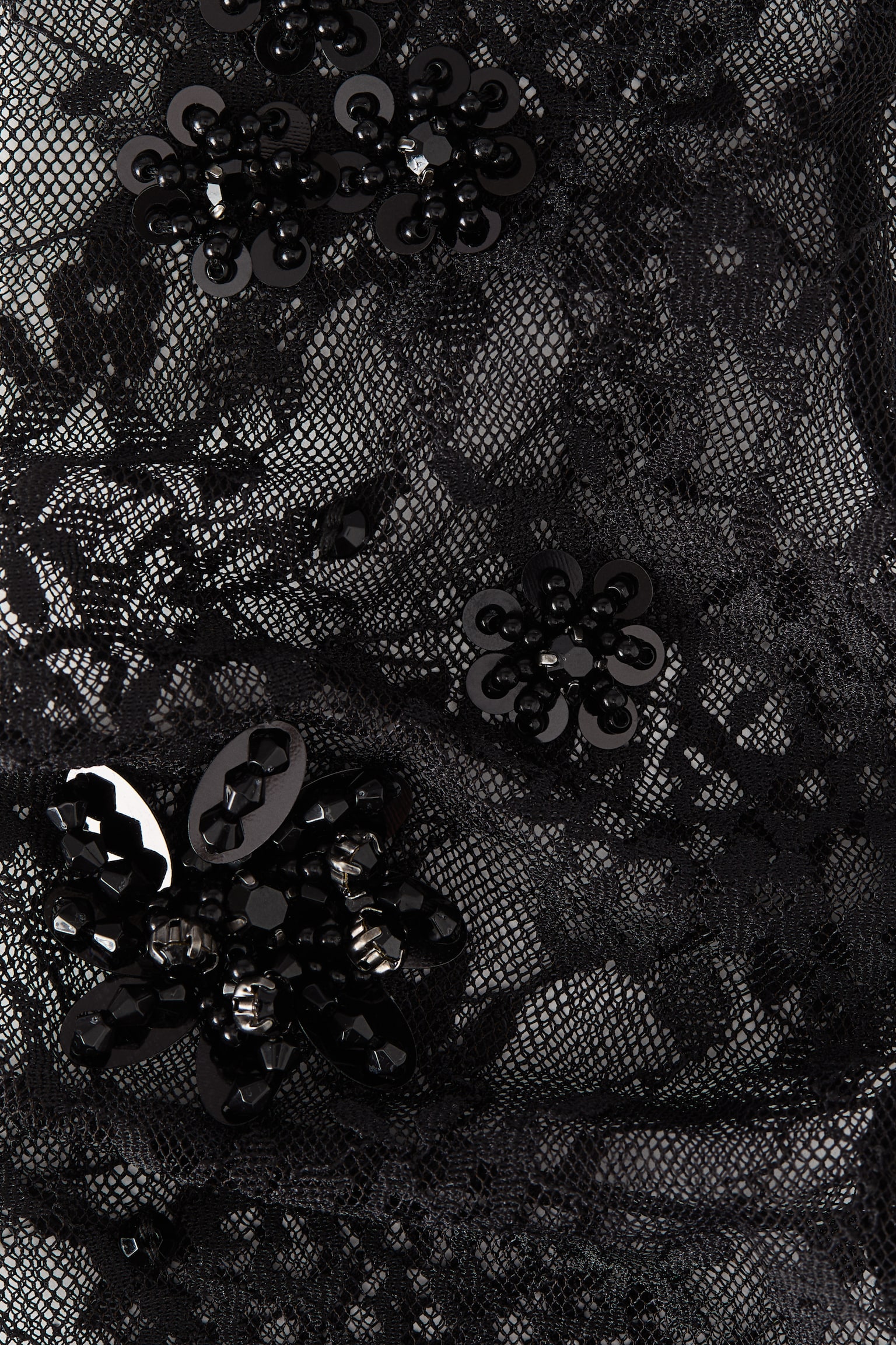 Женские перчатки H&M Embellished Lace Gloves, цвет: Чёрный — фото 3