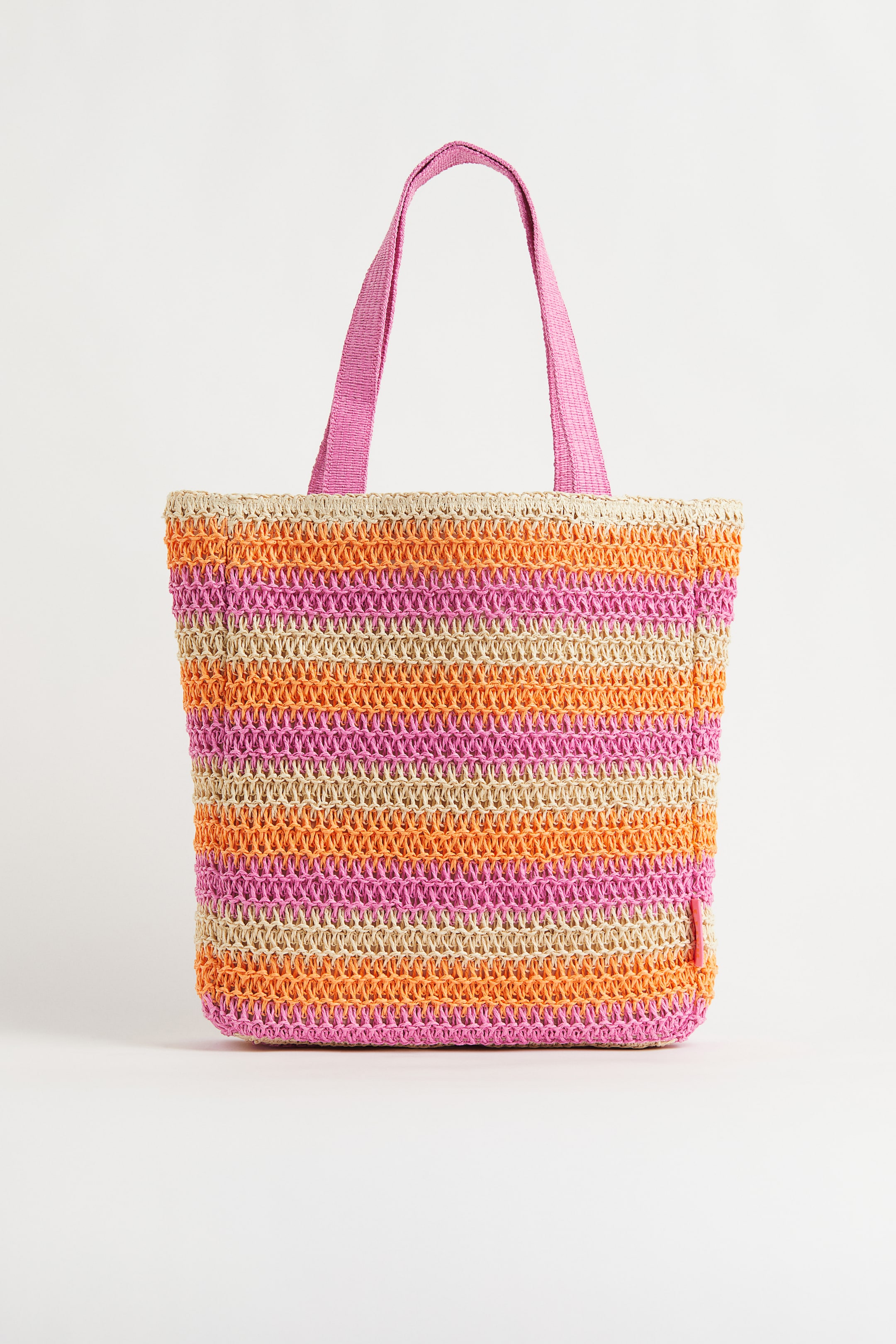 Straw Bag - Pink/striped - Ladies | H&M US