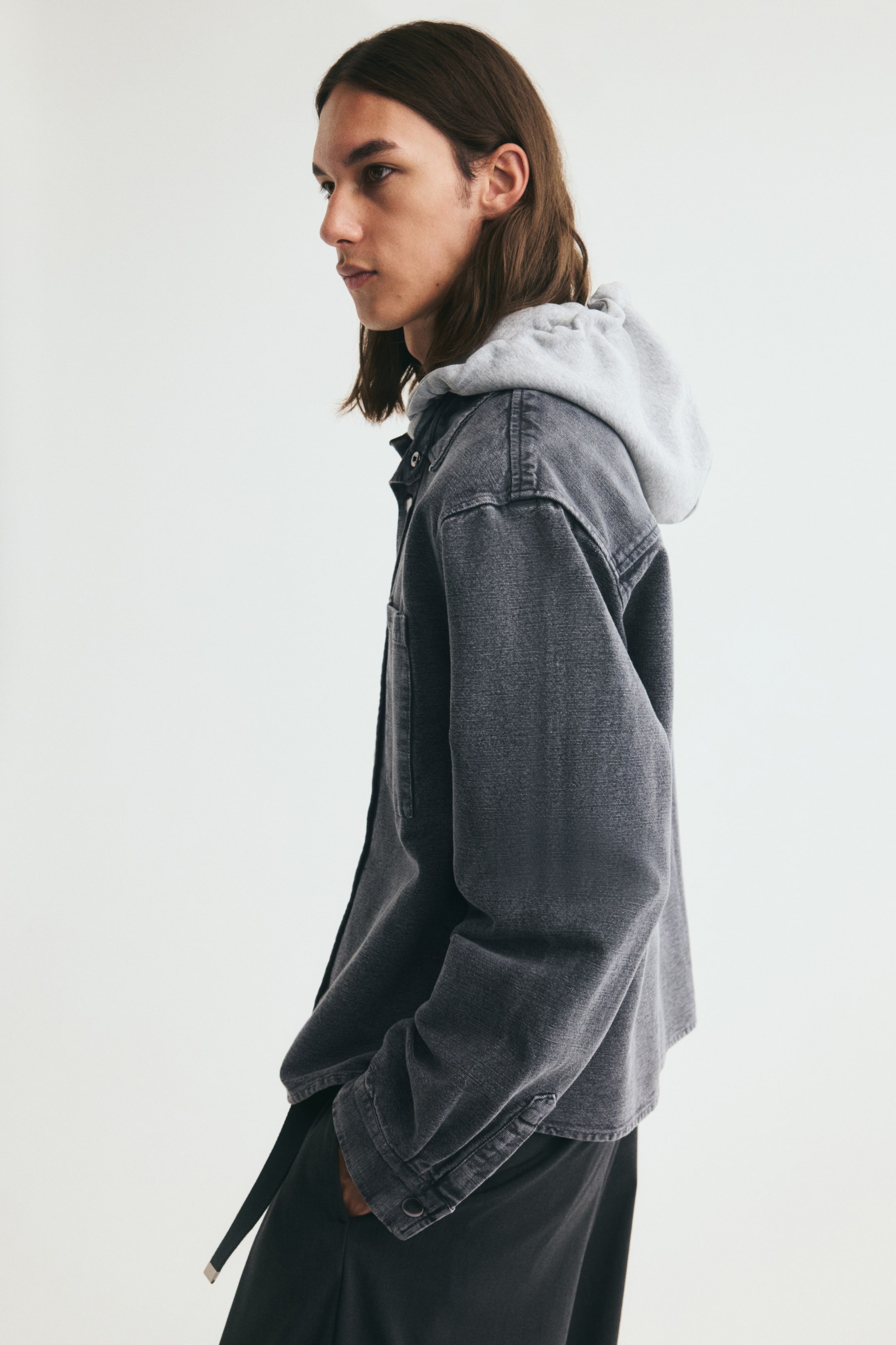 Мужские топы H&M Hooded Overshirt — фото 6