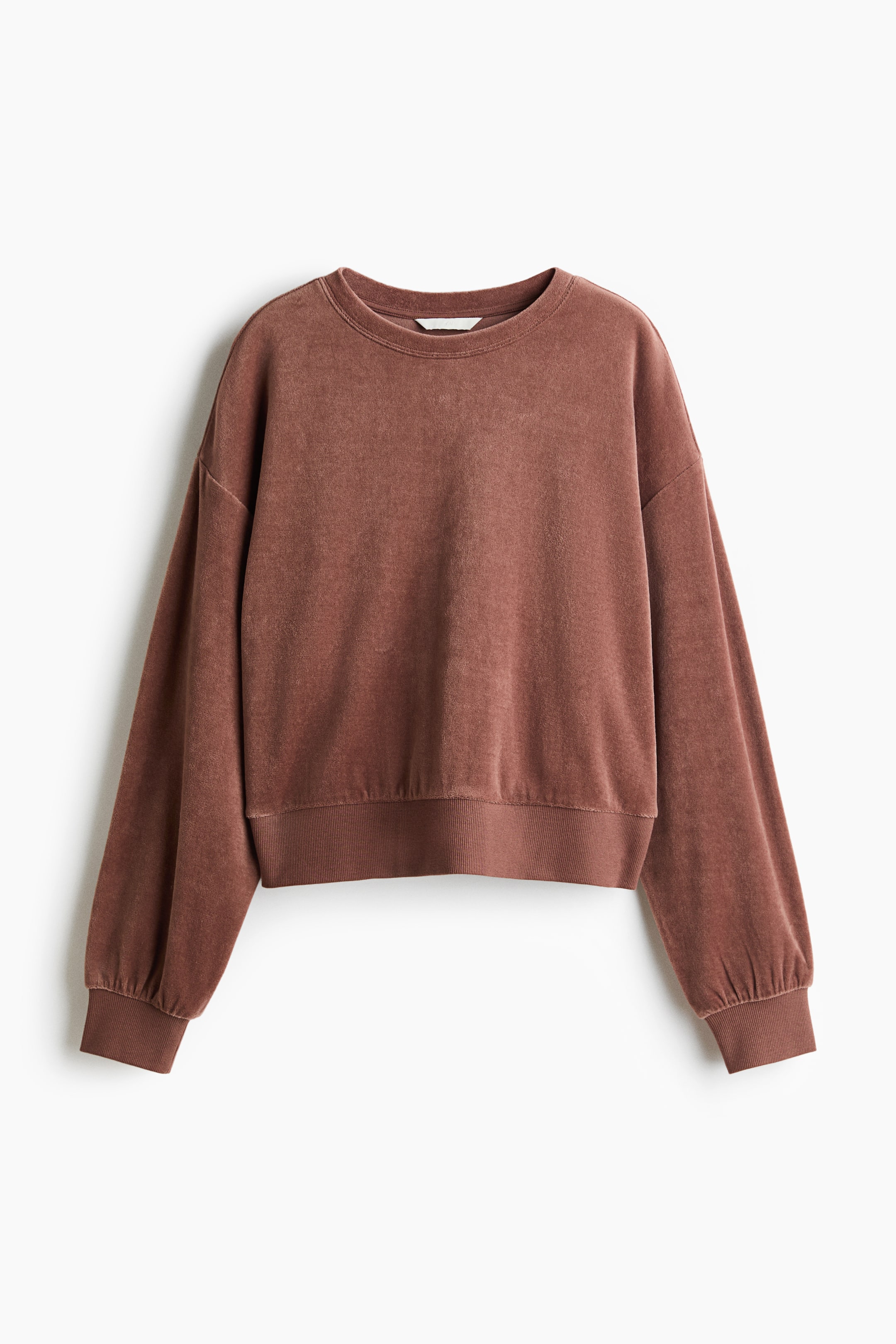 View larger image: Velour sweatshirt - Dark dusty pink - Ladies | H&M IN 2