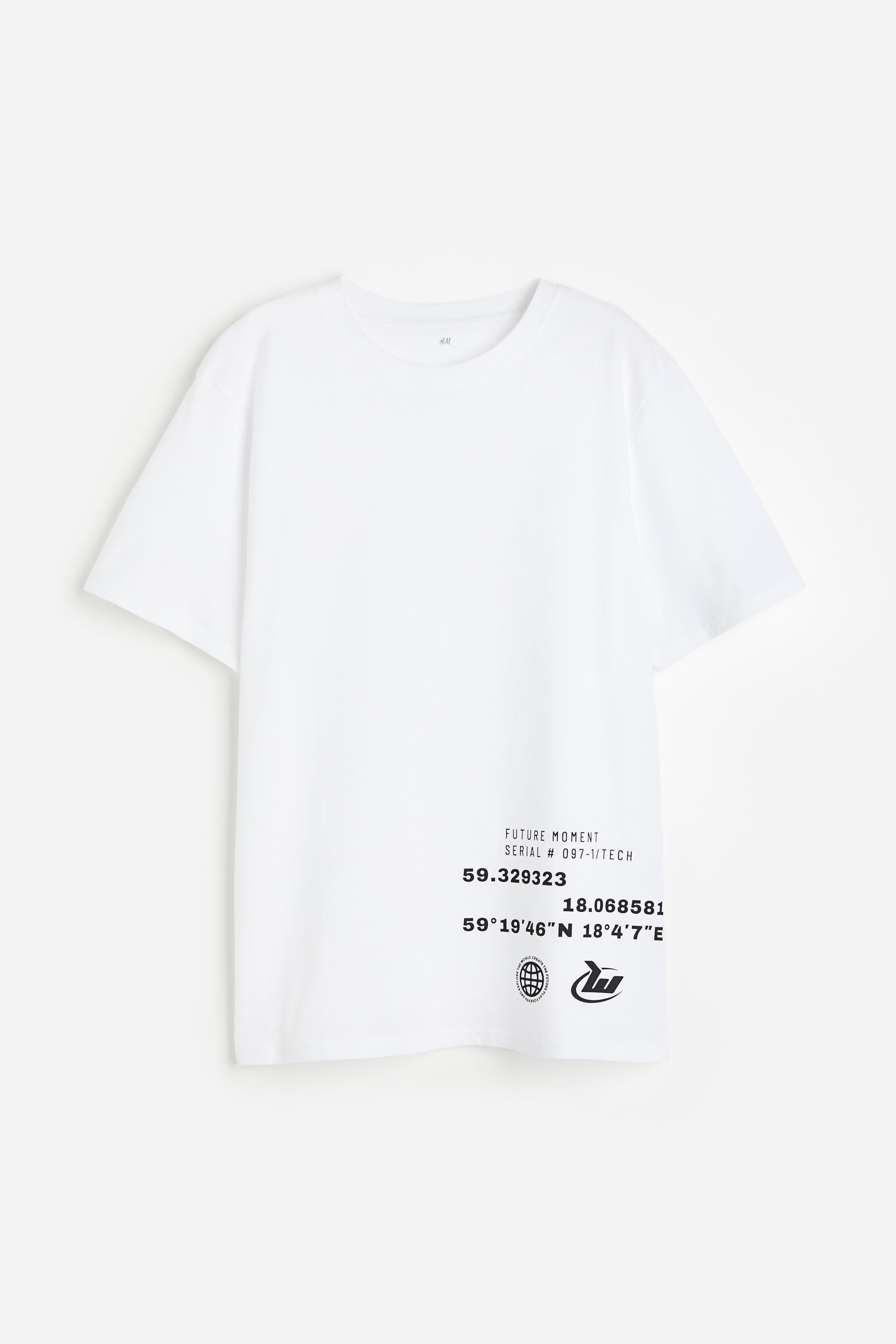 View larger image: Printed cotton T-shirt - White/Future Moment - Kids | H&M 1