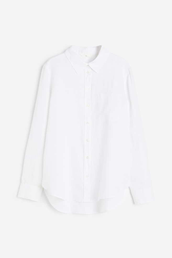 Linen shirt - White/Black/Light blue marl/Light beige marl/dc/dc/dc/dc - 2
