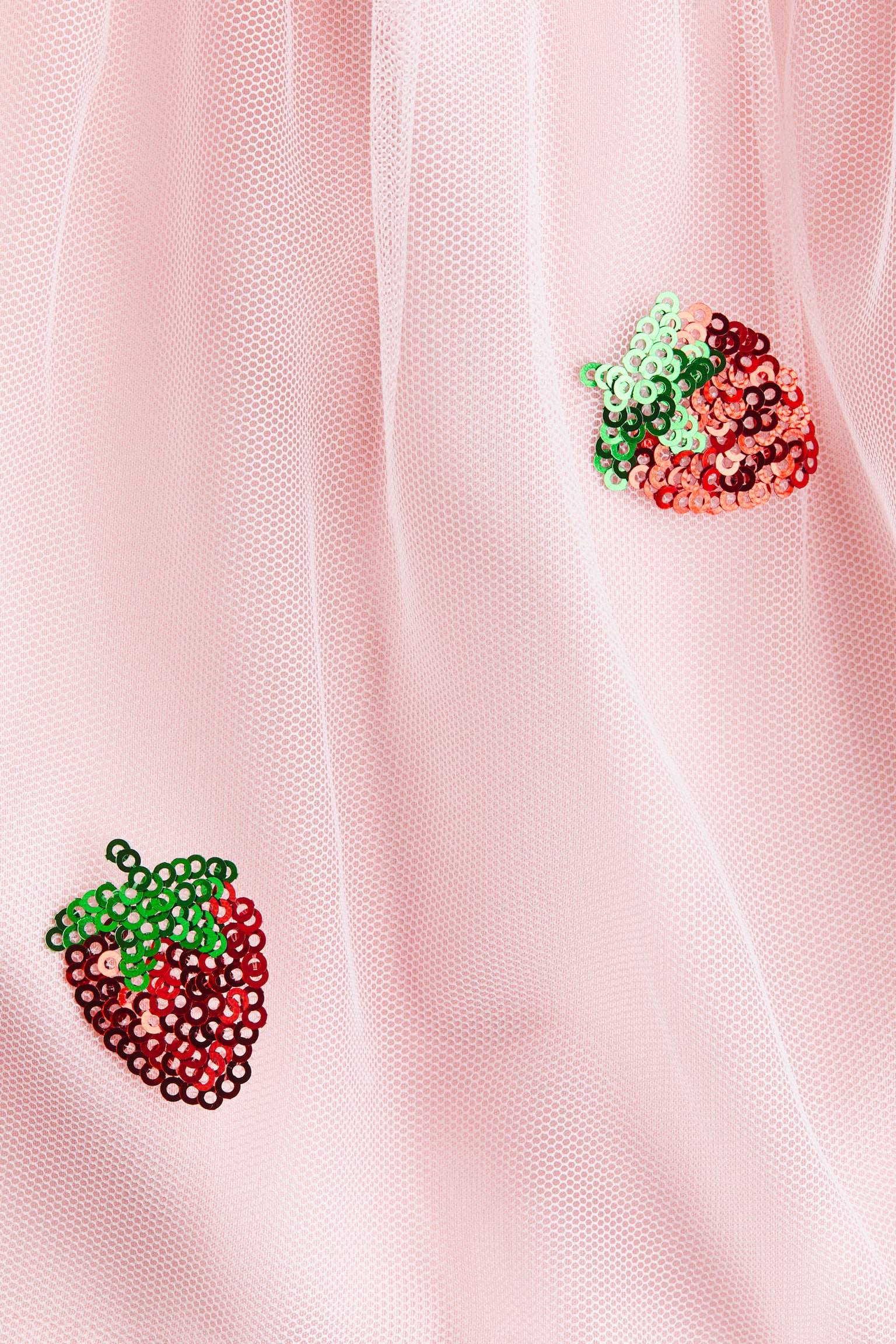 Sequined tulle skirt - Light pink/Strawberries - 3
