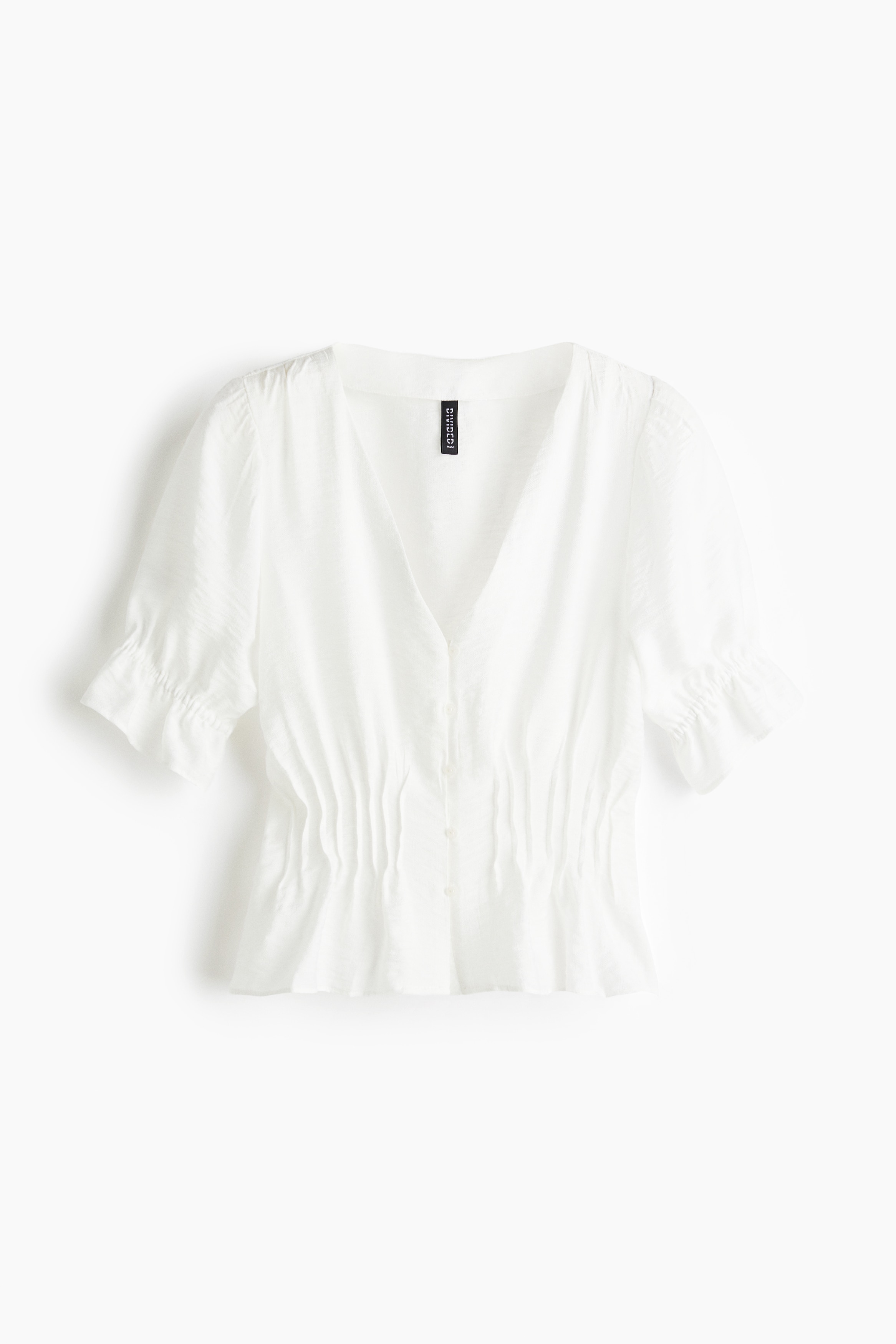 Peplum blouse - White/Dark grey/Spotted/Light beige/Floral