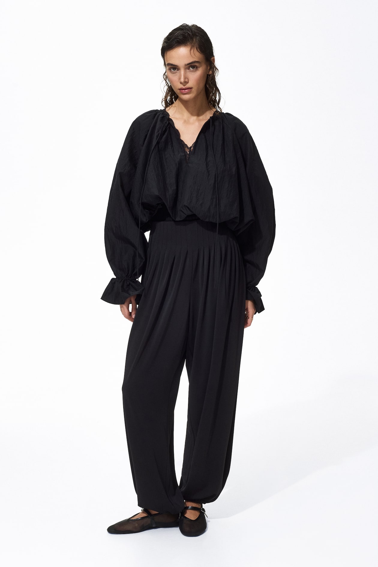 Pleated Barrel-Leg Pants - image 2