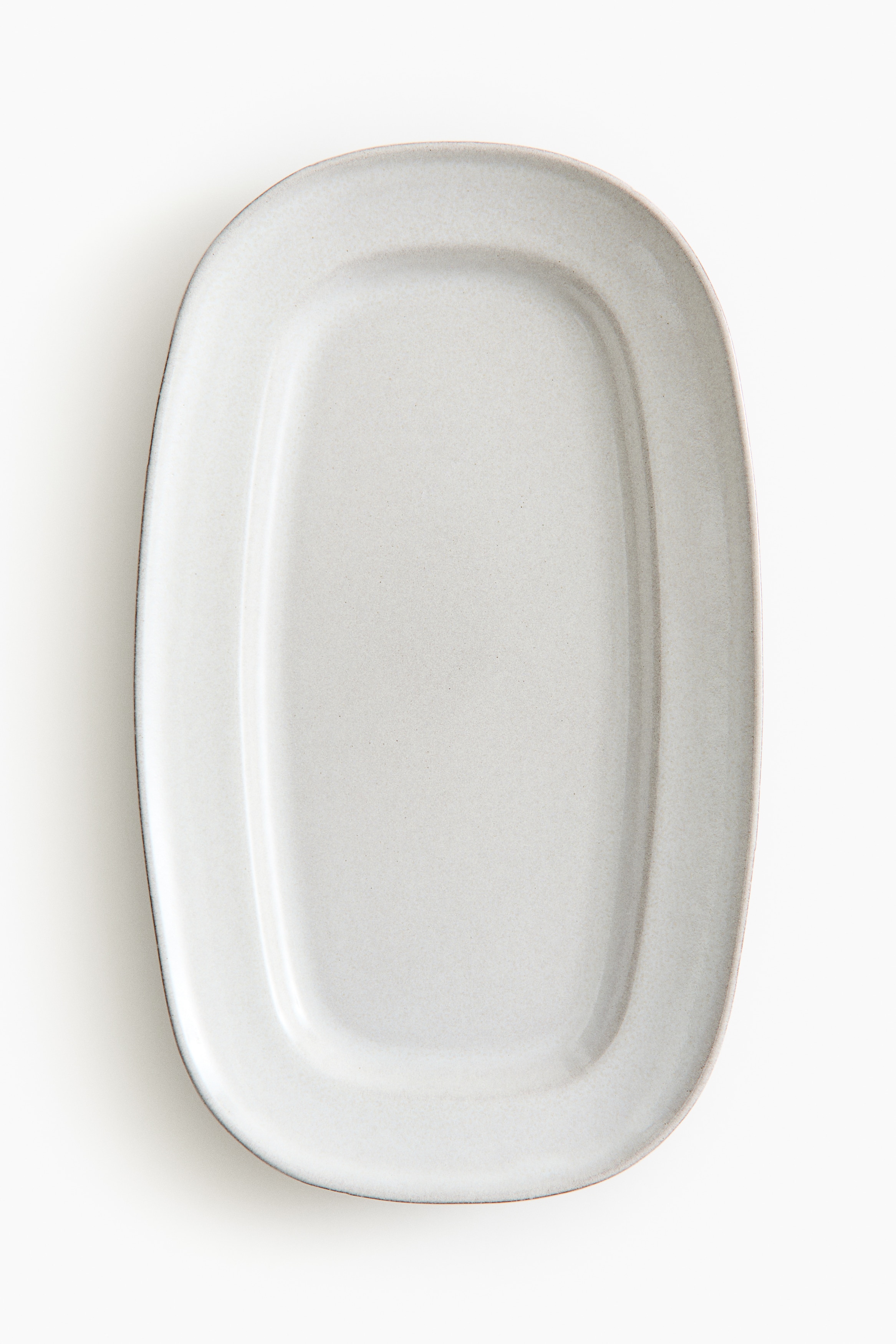 Servírovací tanier s reaktívnou glazúrou - Biela