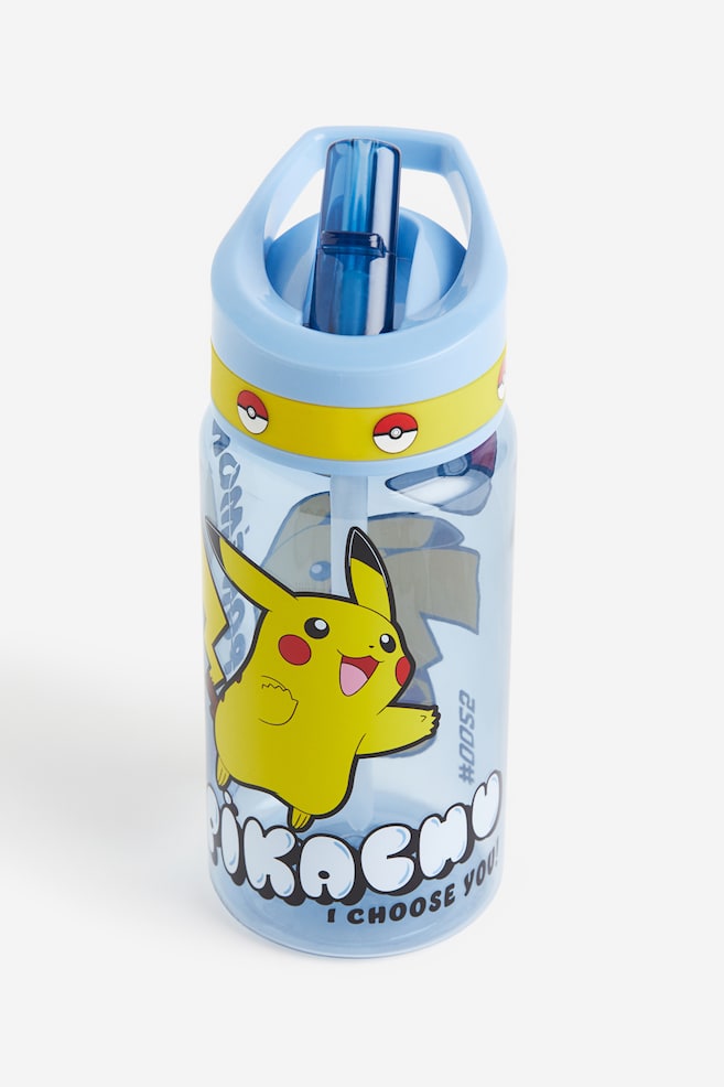 Printed water bottle - Light blue/Pokémon/Black/Sonic the Hedgehog - 3