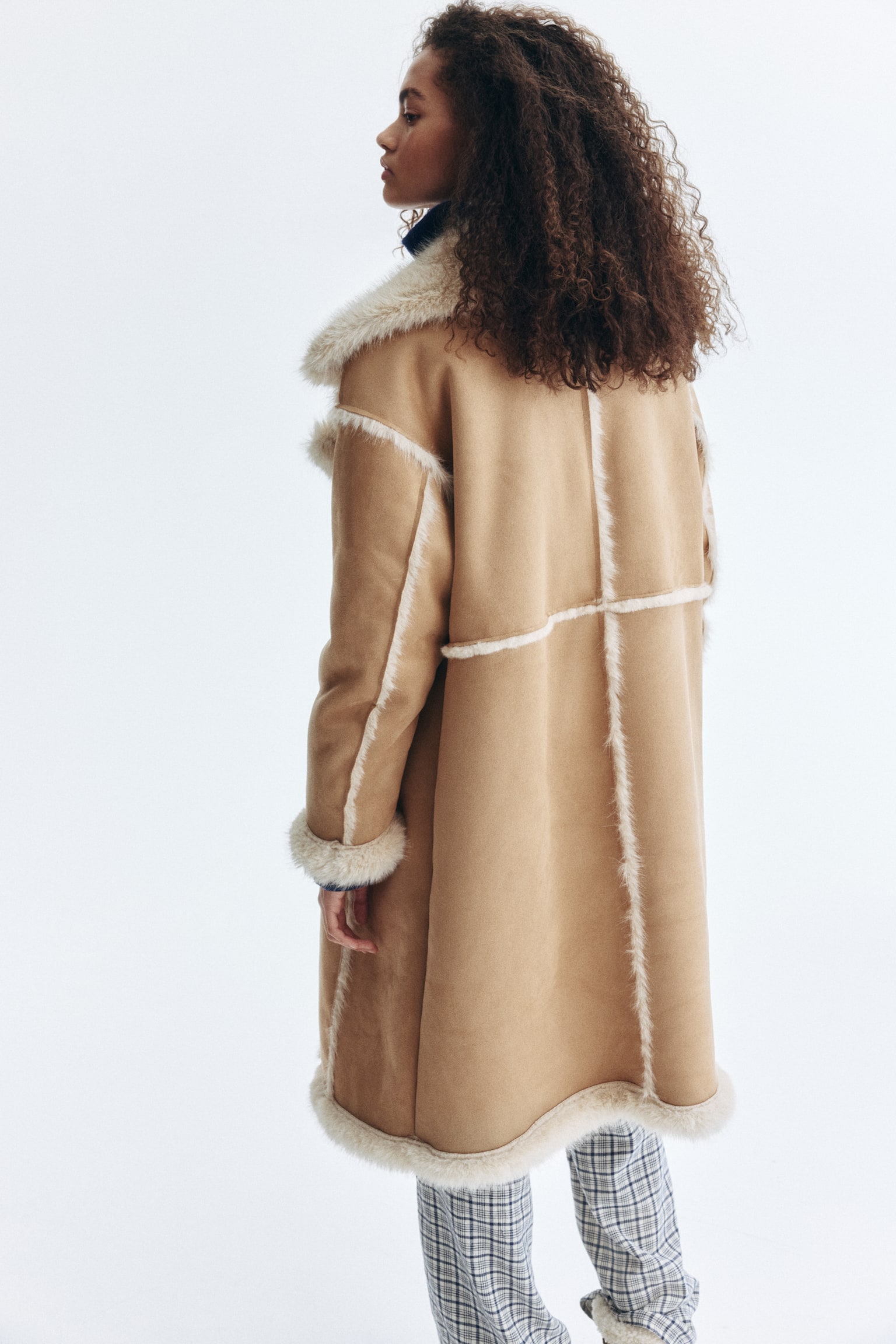 Single-breasted coat - Beige - 3