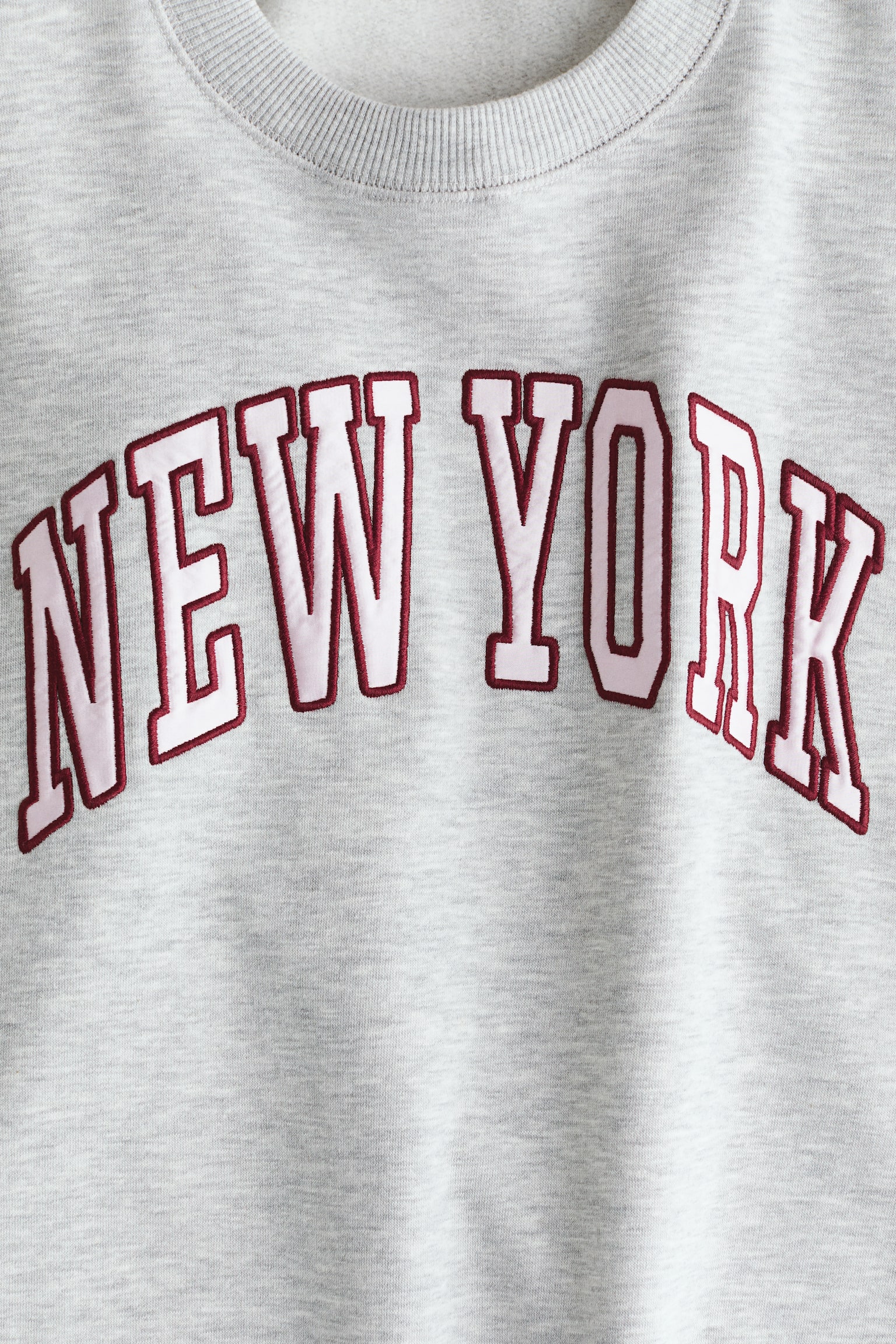 Motif-detail sweatshirt - Light grey marl/New York/White/French Treats/White/Amour/Light grey marl/Flower Moments/Light pink/Cherries/Light grey/Halloween Academy/Powder pink/Stay Ghostly/Dark grey/Ghost - 2