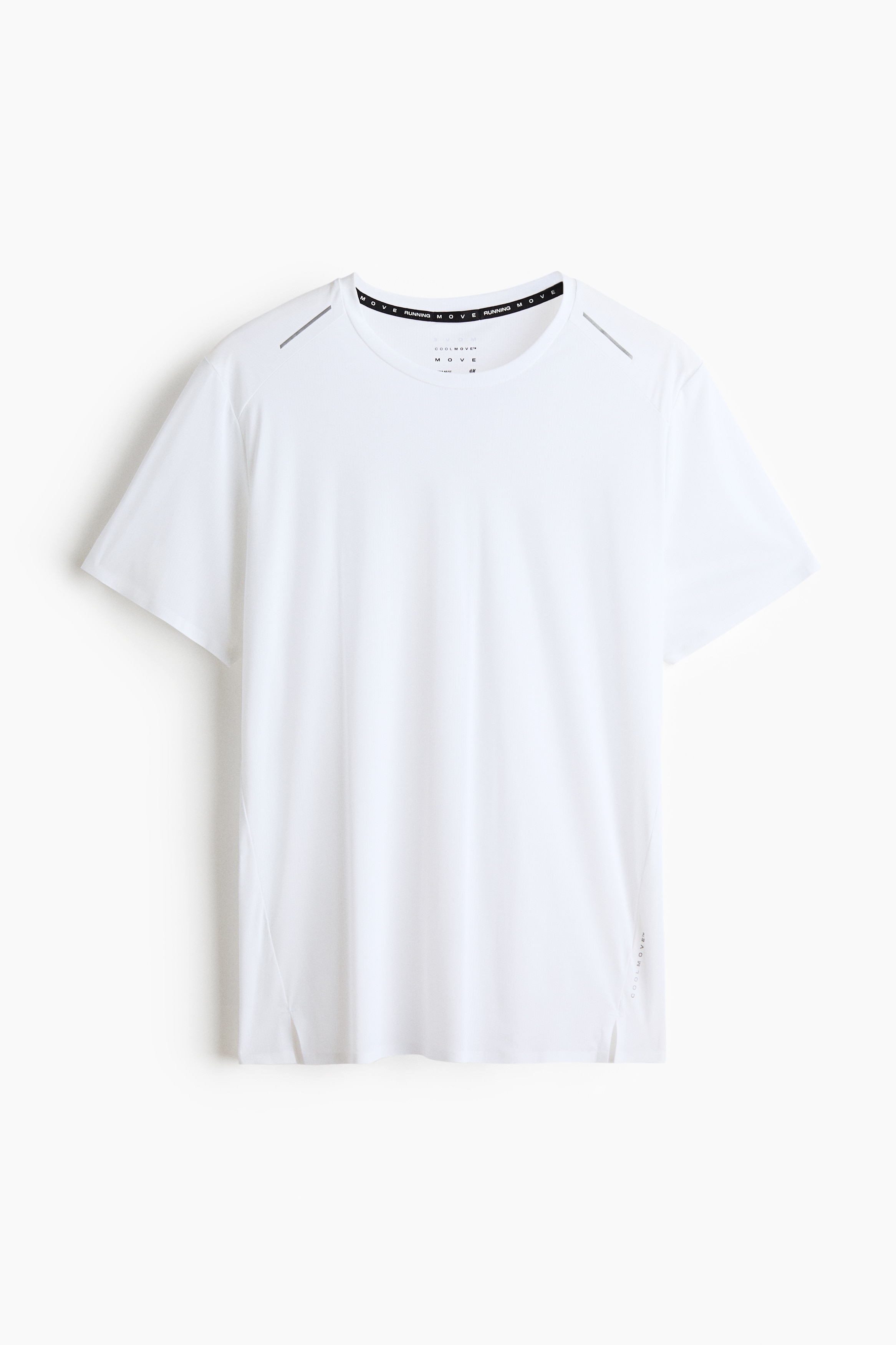 Lightweight Cooling Running T-Shirt - White/White/Dark gray/Light dusty green/Dark gray