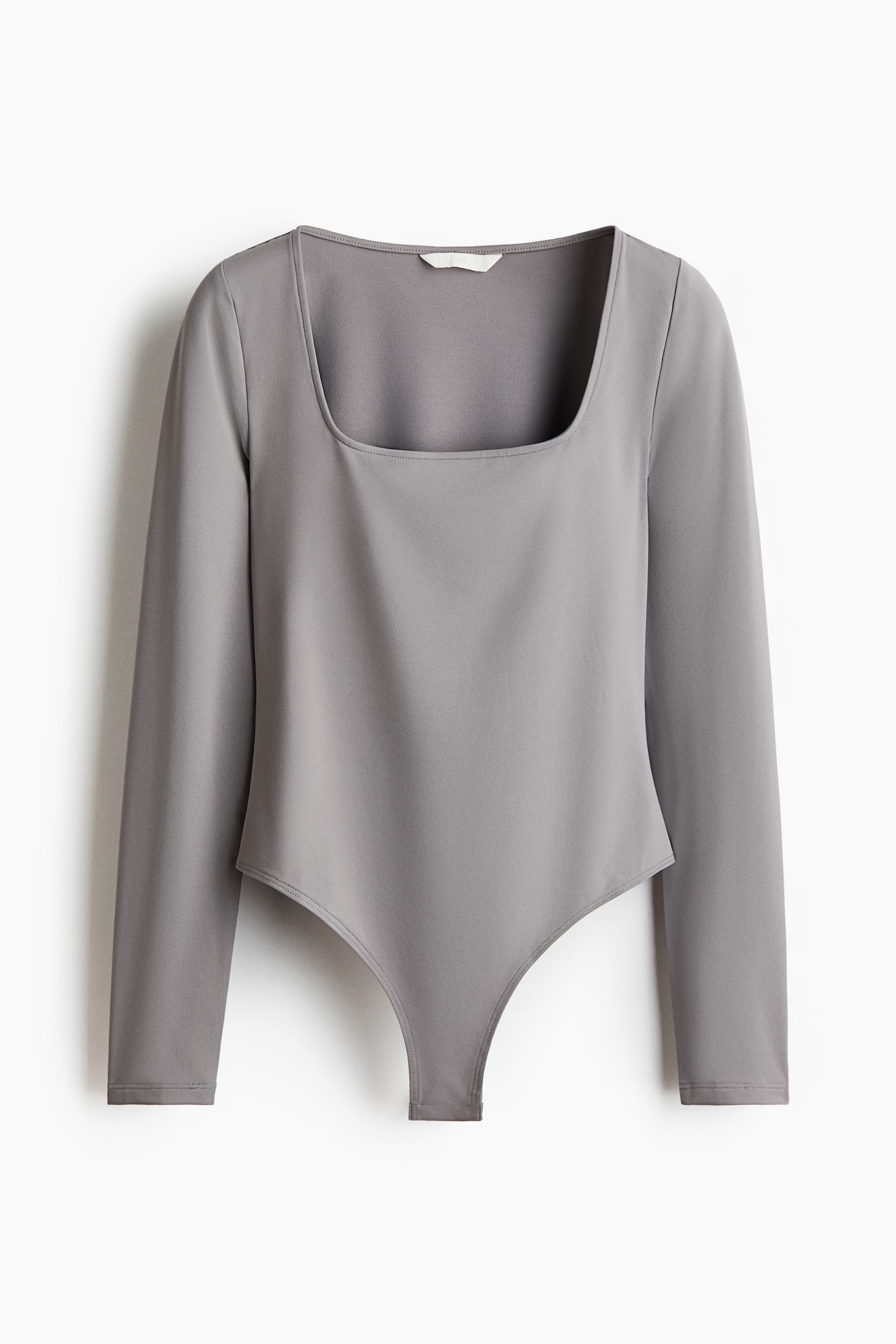 Боди Long-Sleeved, стринги — H&M, цвет: Серый