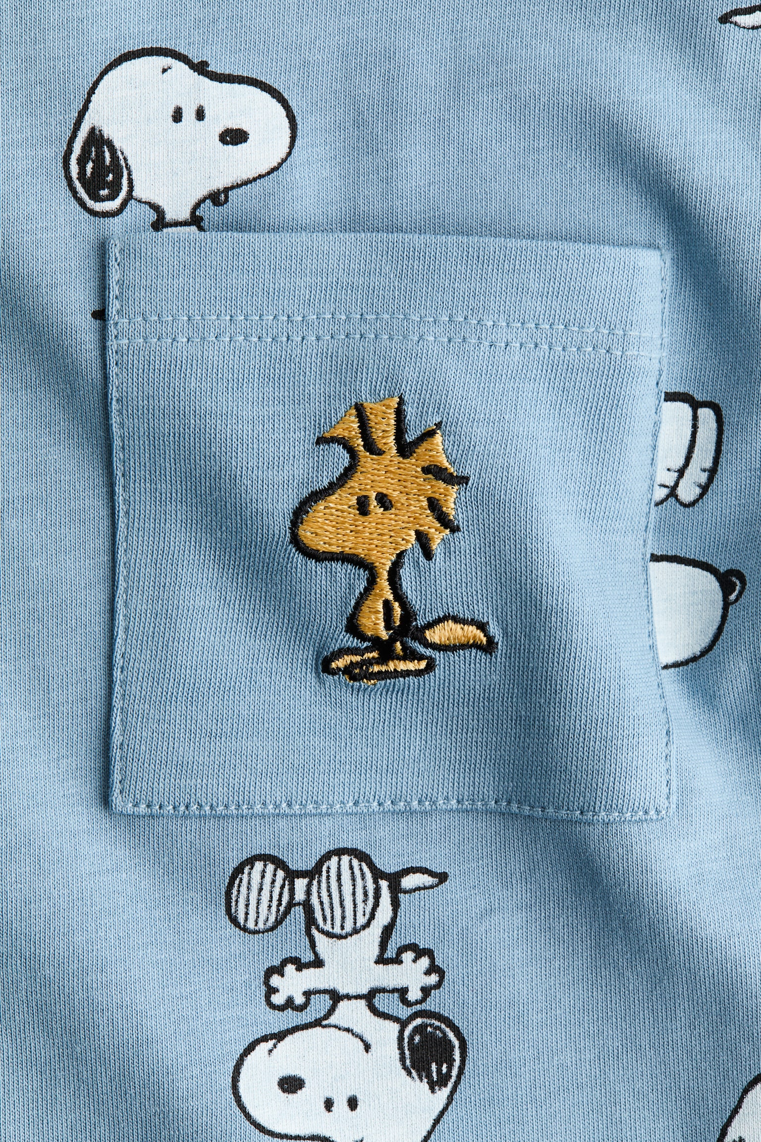 Motif-detail T-shirt - Light blue/Snoopy/Light grey/Mickey Mouse - 2