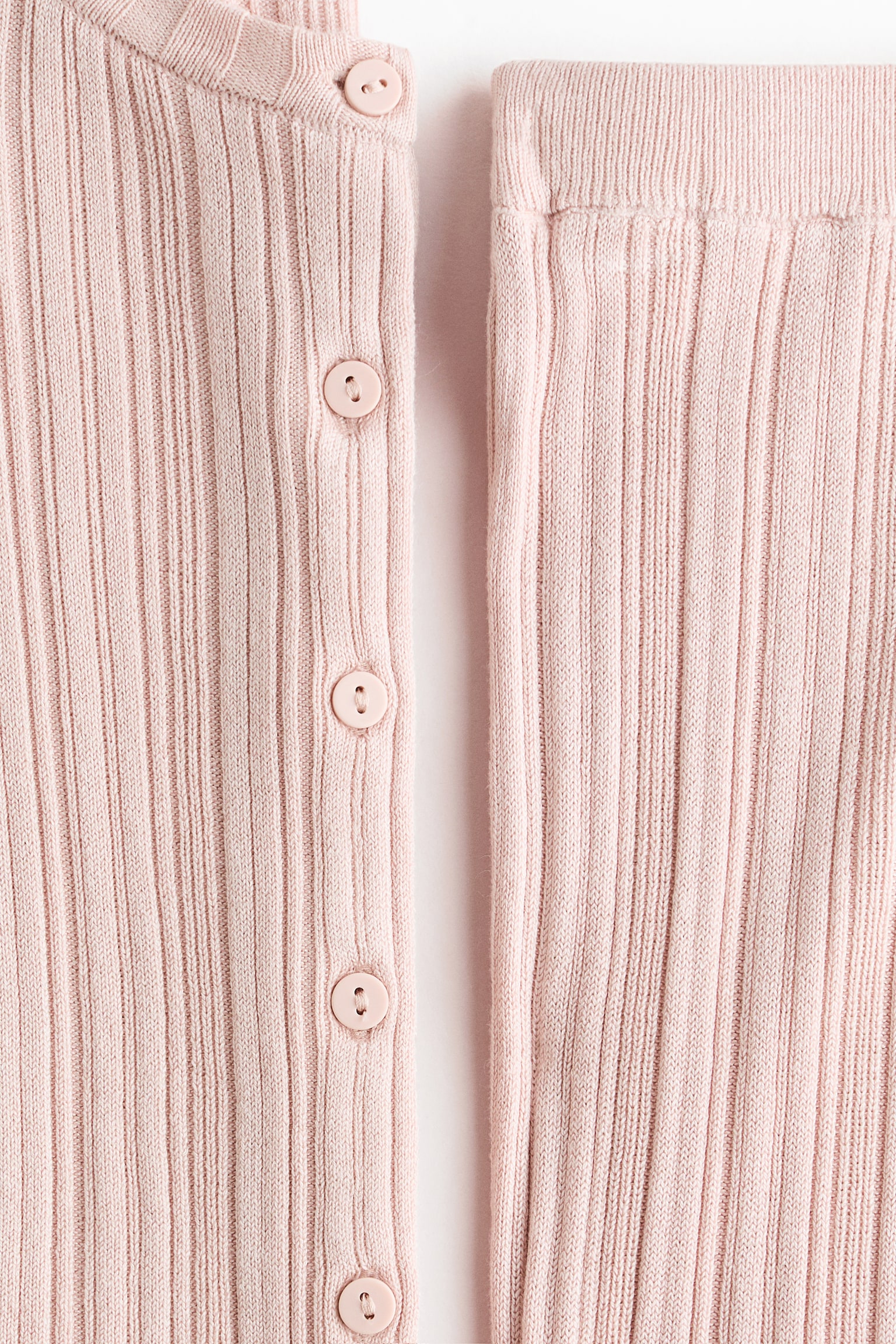 2-piece rib-knit set - Light pink/Light blue - 2