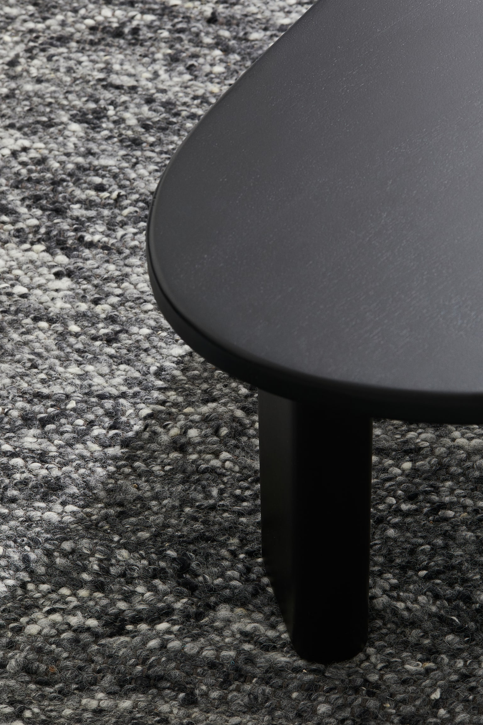 Wool-blend rug - Dark grey marl - 3