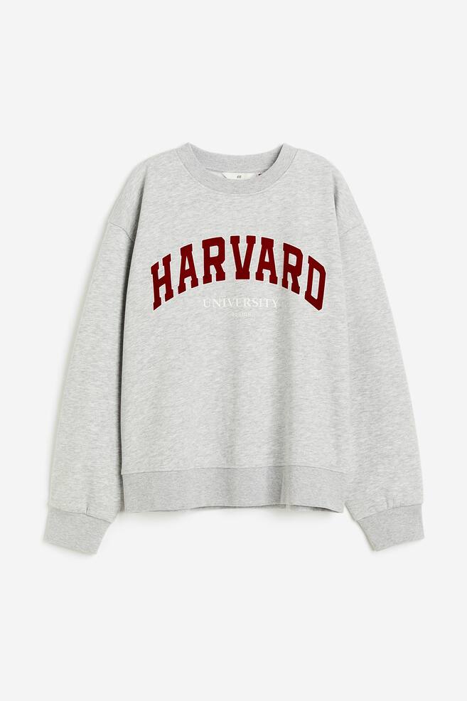 Motif-detail sweatshirt - Grey marl/Harvard University/White/Yale/Dark blue/UCLA Bruins/Cream/Nirvana/dc - 2