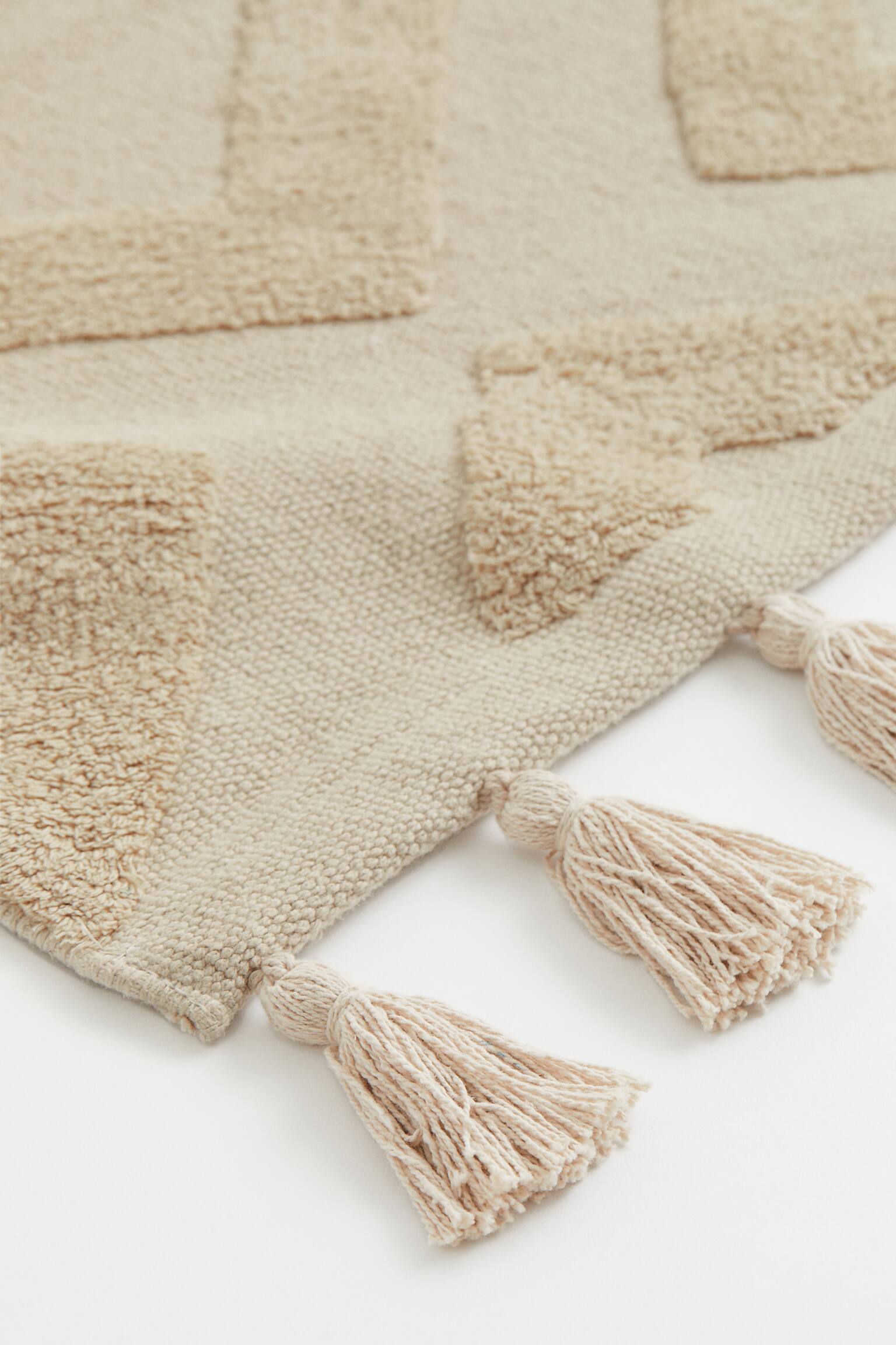 Tasseled Bath Mat Light beige Home All H&M CA