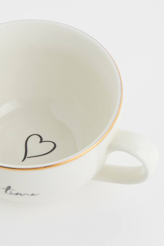 Porcelain cup - White/Take Your Time - 6
