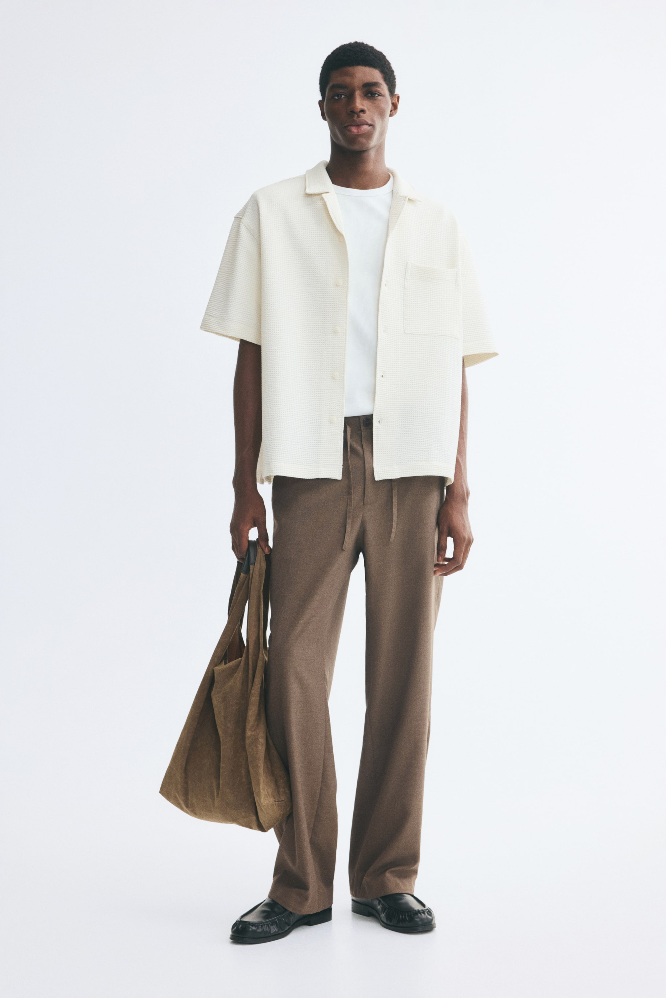 View larger image: Relaxed Fit Trousers - Dark mole - Men | H&M 1