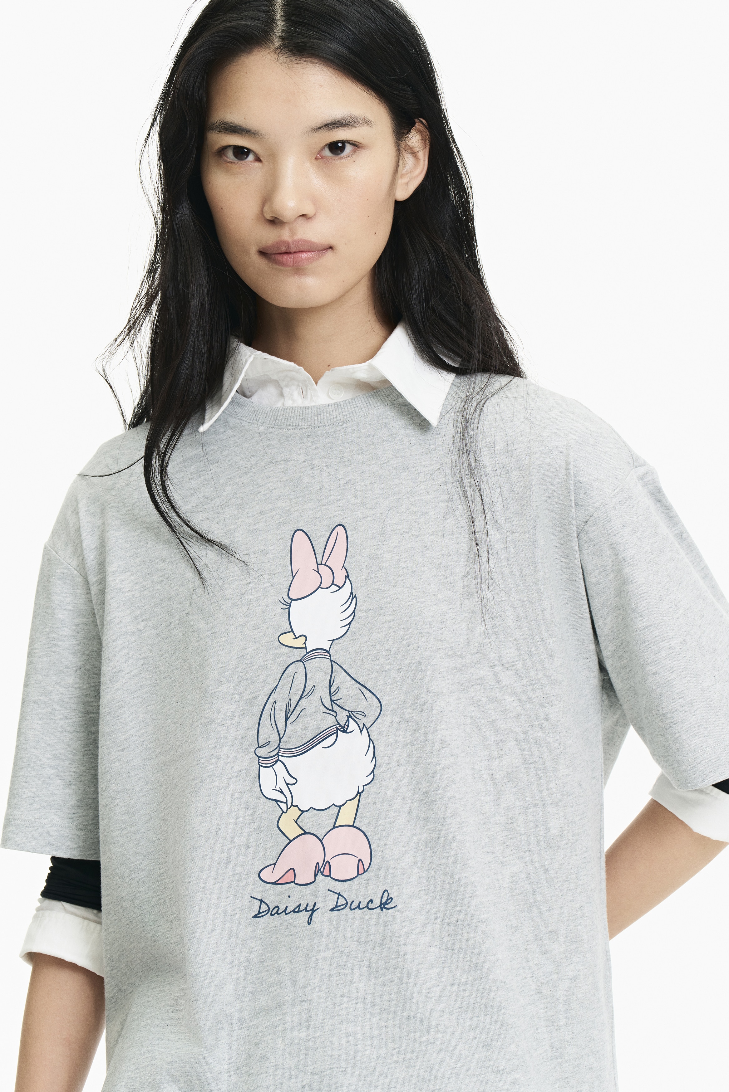 Áo thun cotton in hình - Màu xám nhạt đốm/Vịt Daisy/Xanh khói nhạt/Chuột Minnie