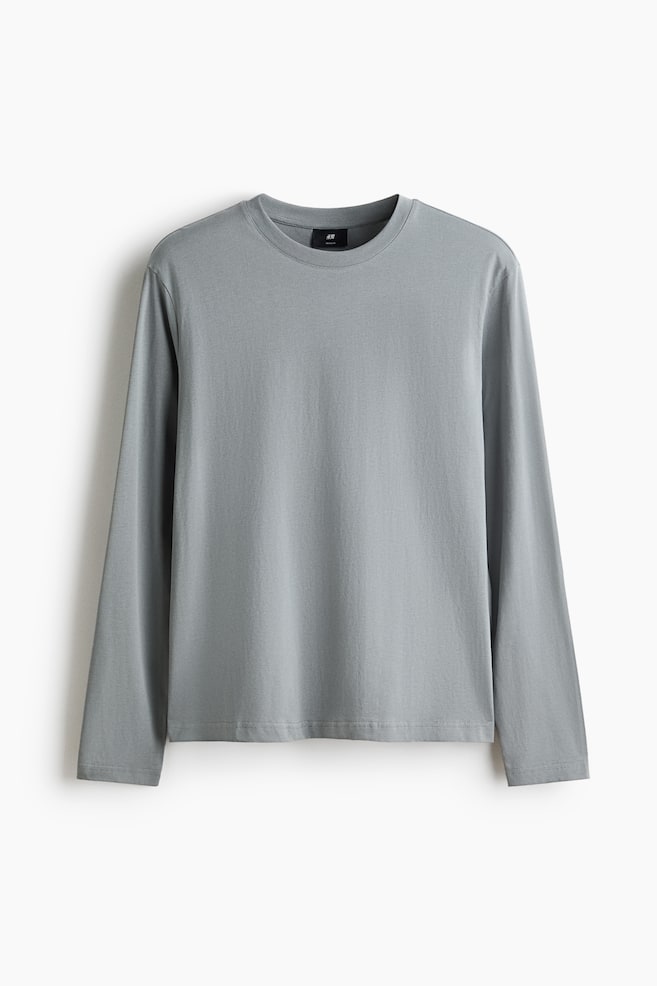 Regular Fit Jersey top - Grey/Black/White/Navy blue - 1