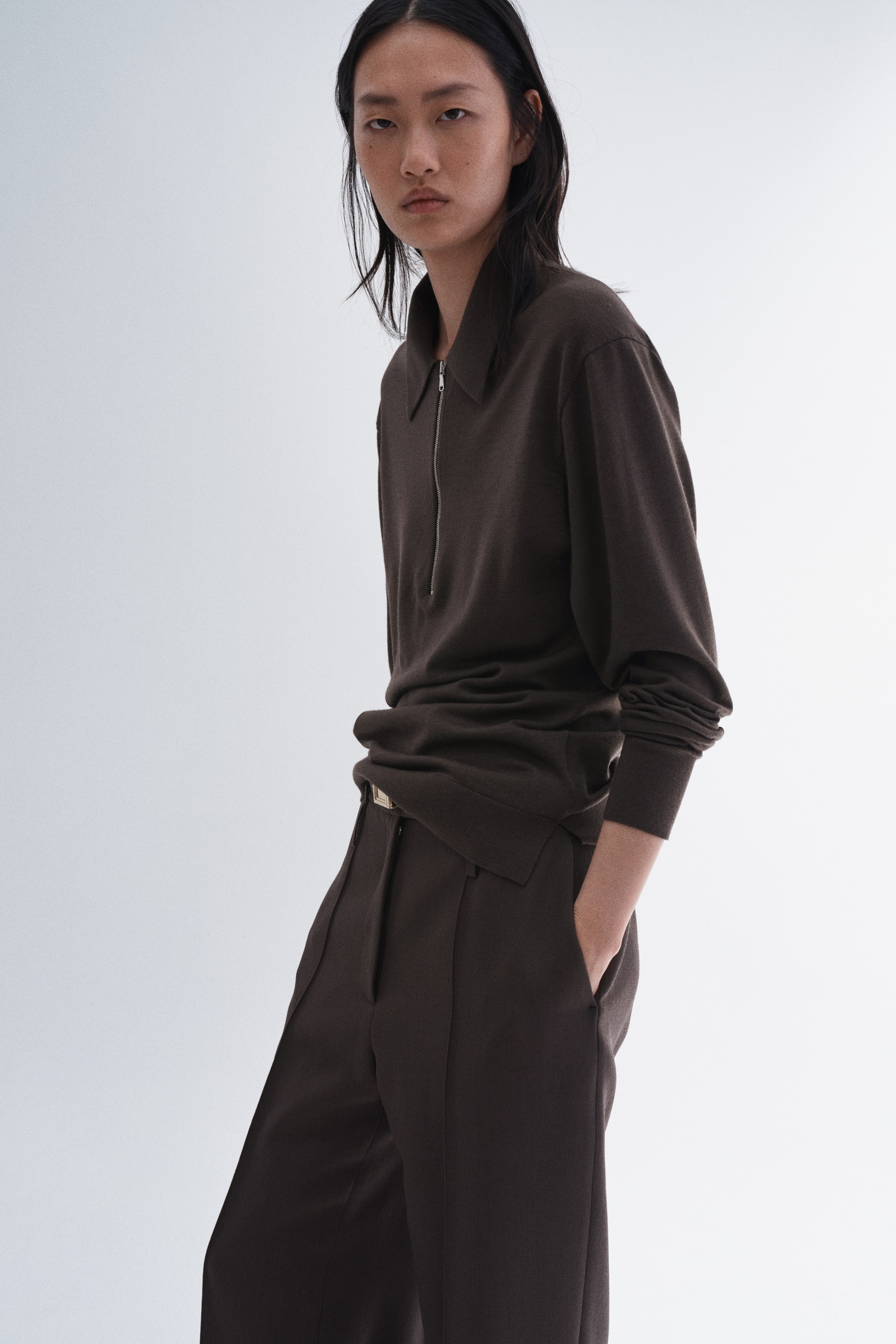 Fine-Knit Merino Wool Polo Shirt
