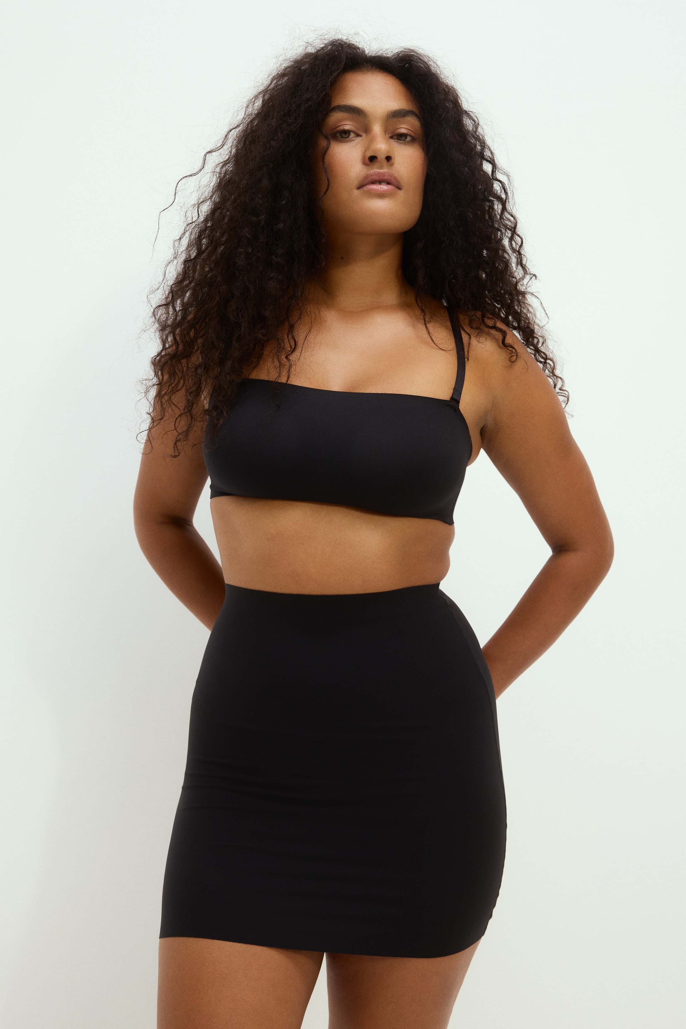 Padded microfibre bandeau bra