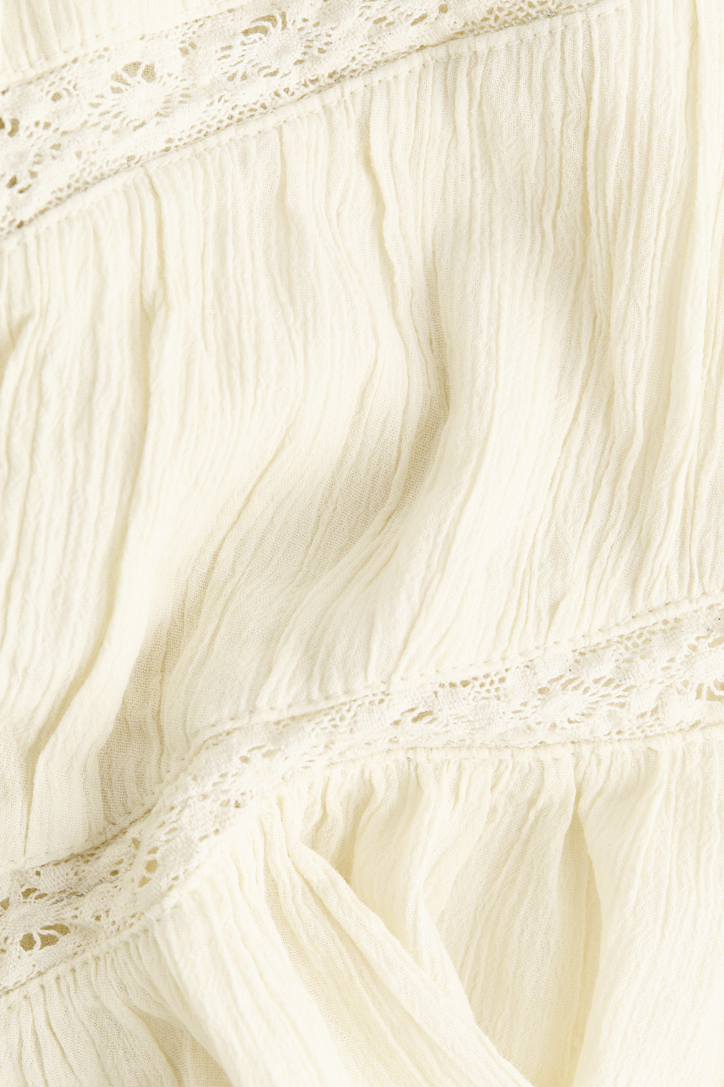 Lace-detail cotton pyjamas