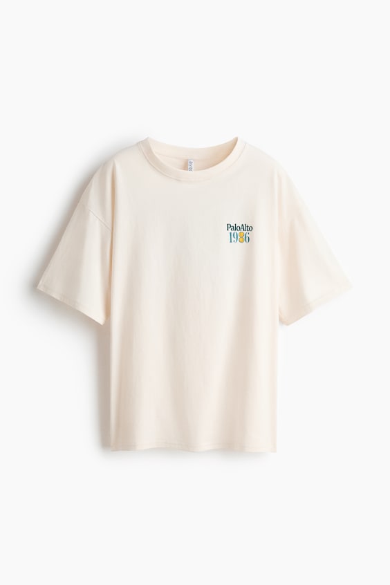 Женские футболки H&M Oversized Printed T-Shirt