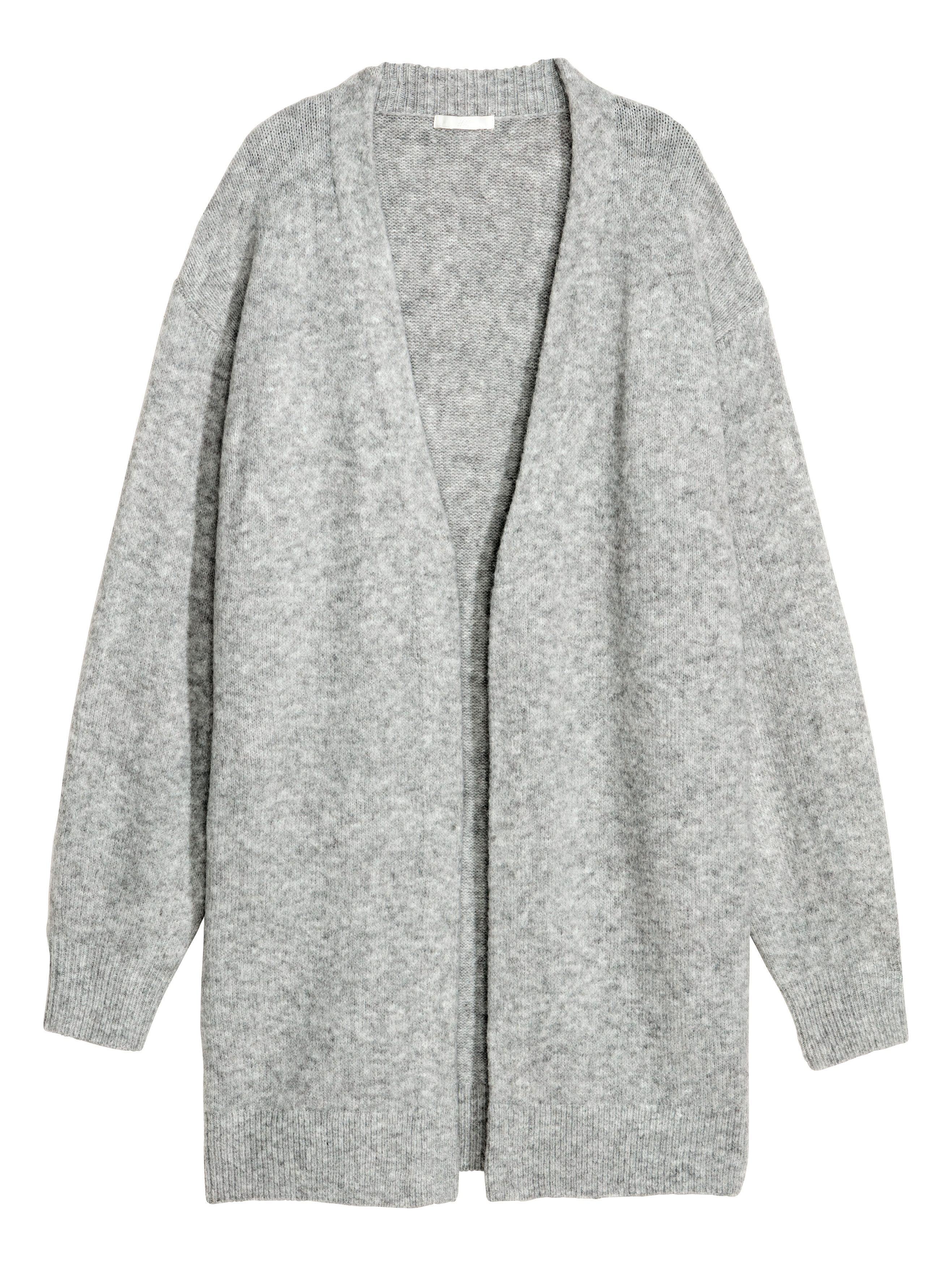 ウールブレンド ニットカーディガン - ライトグレー - レディース | H&M JP